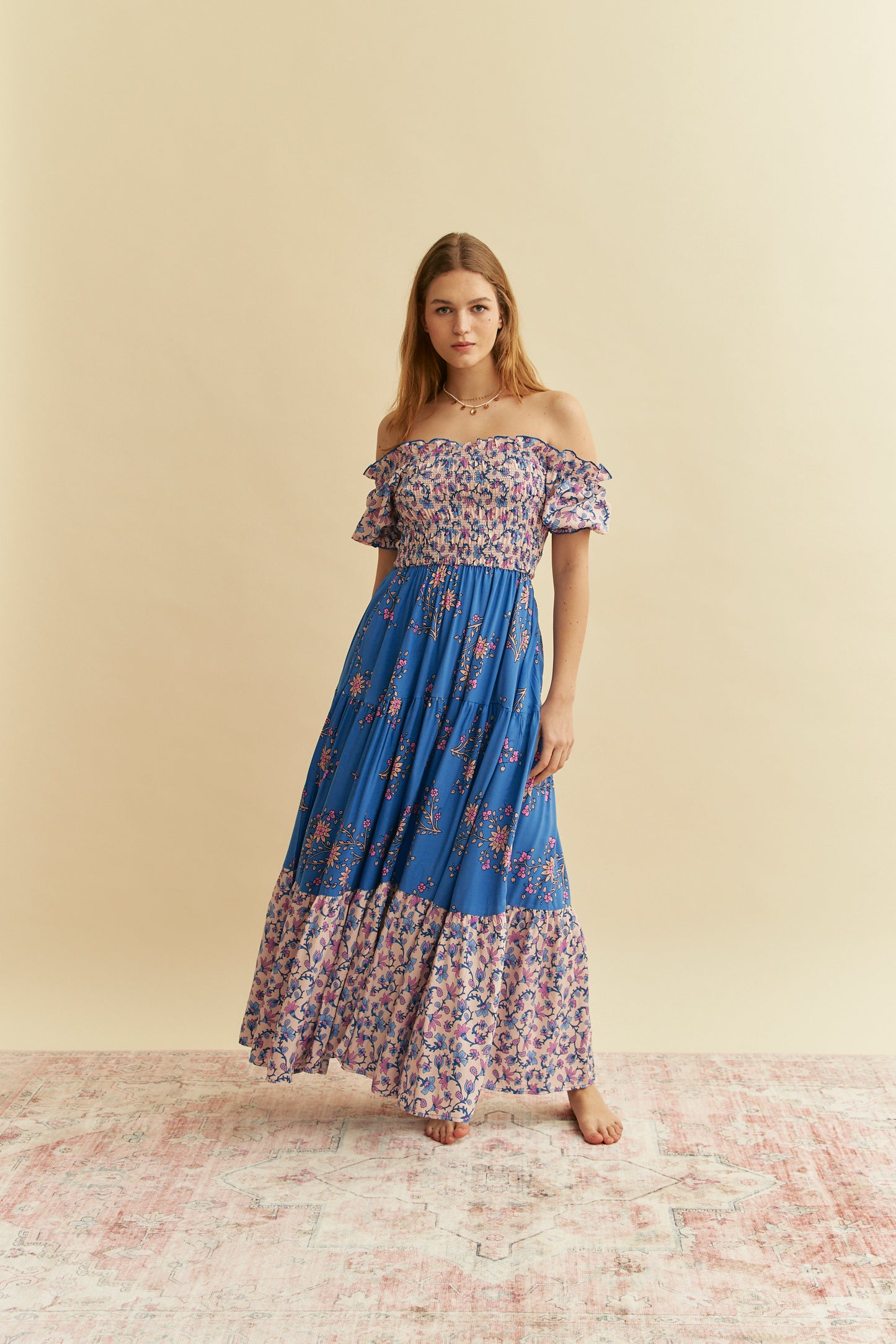 HAILEE PRINT CLAUDETTE MAXI