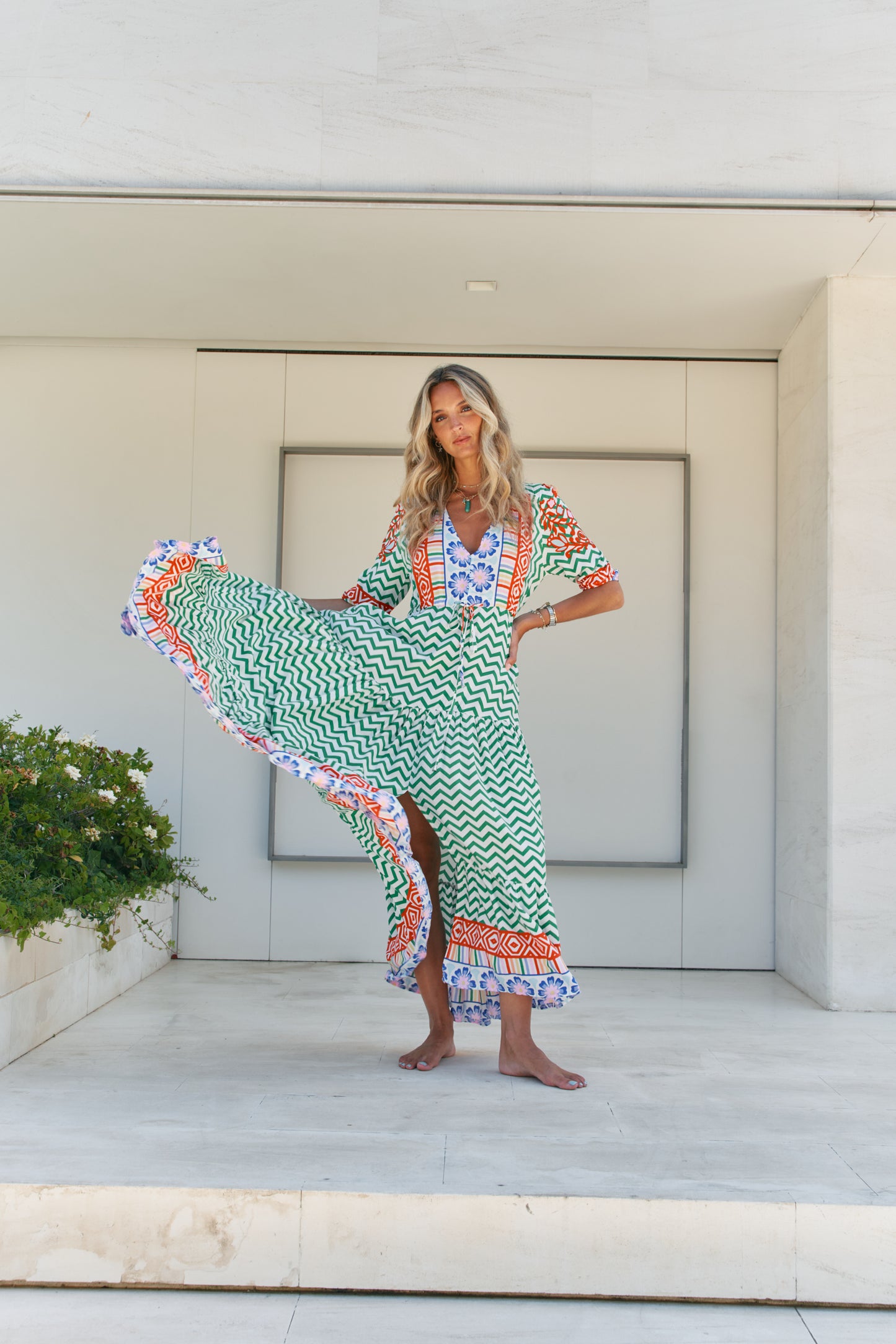 ZIGGY ZA PRINT TESSA MAXI DRESS
