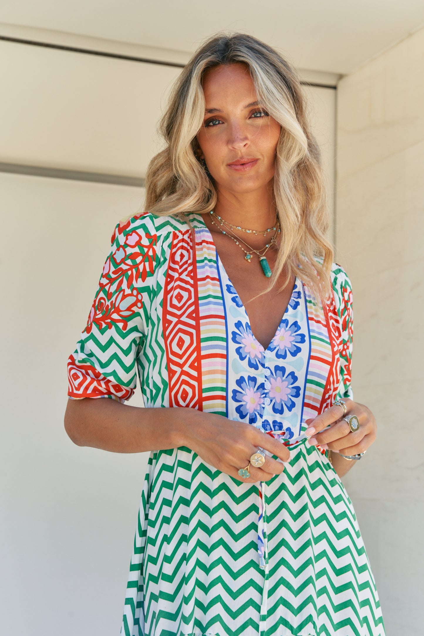 ZIGGY ZA PRINT TESSA MAXI DRESS