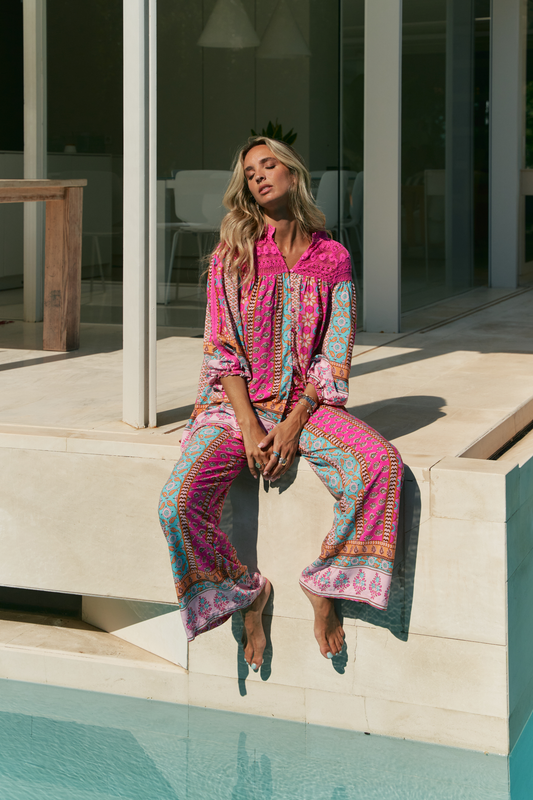 CEDELLA PRINT FLORENCE BLOUSE