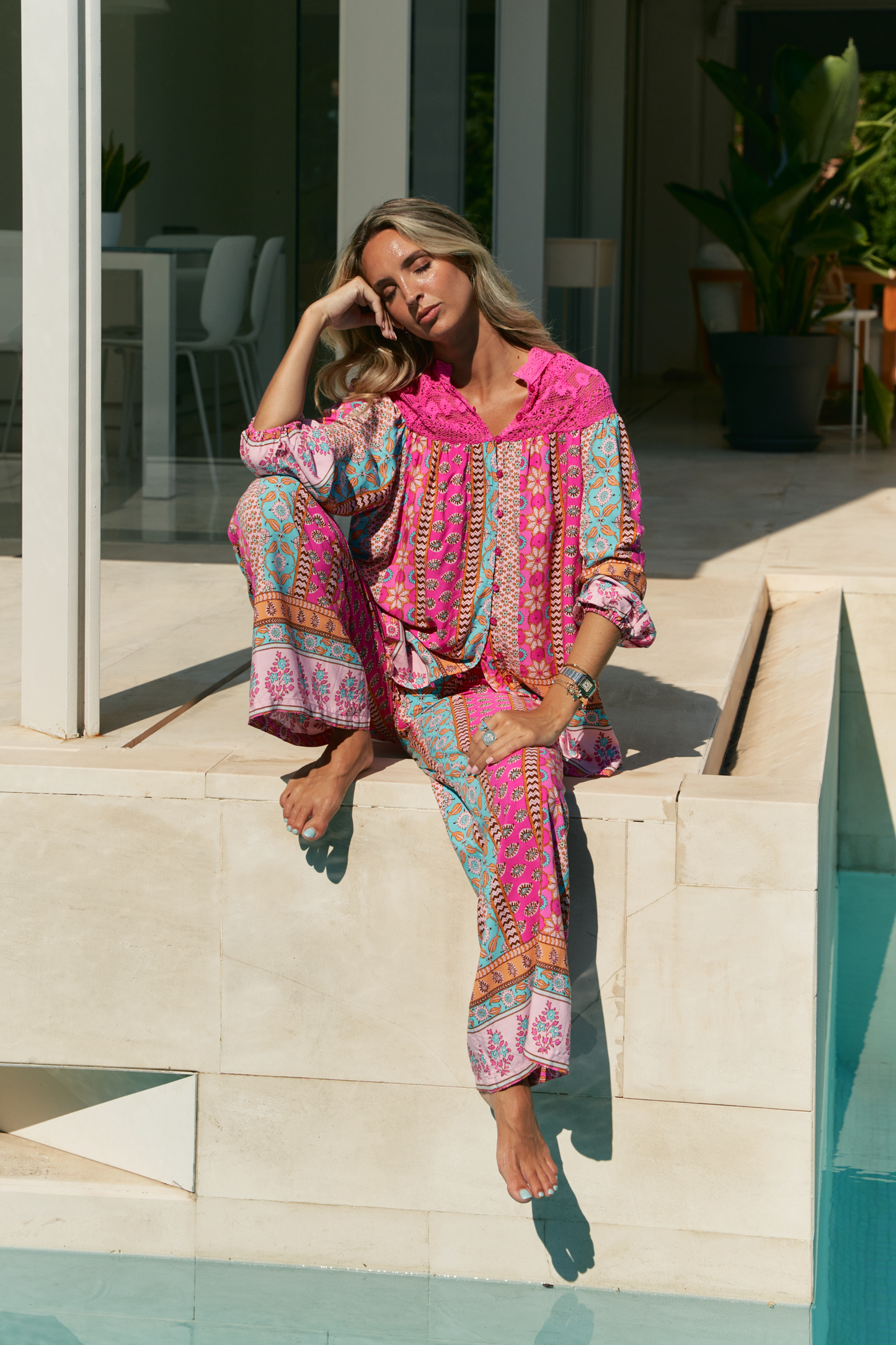 CEDELLA PRINT FLORENCE BLOUSE