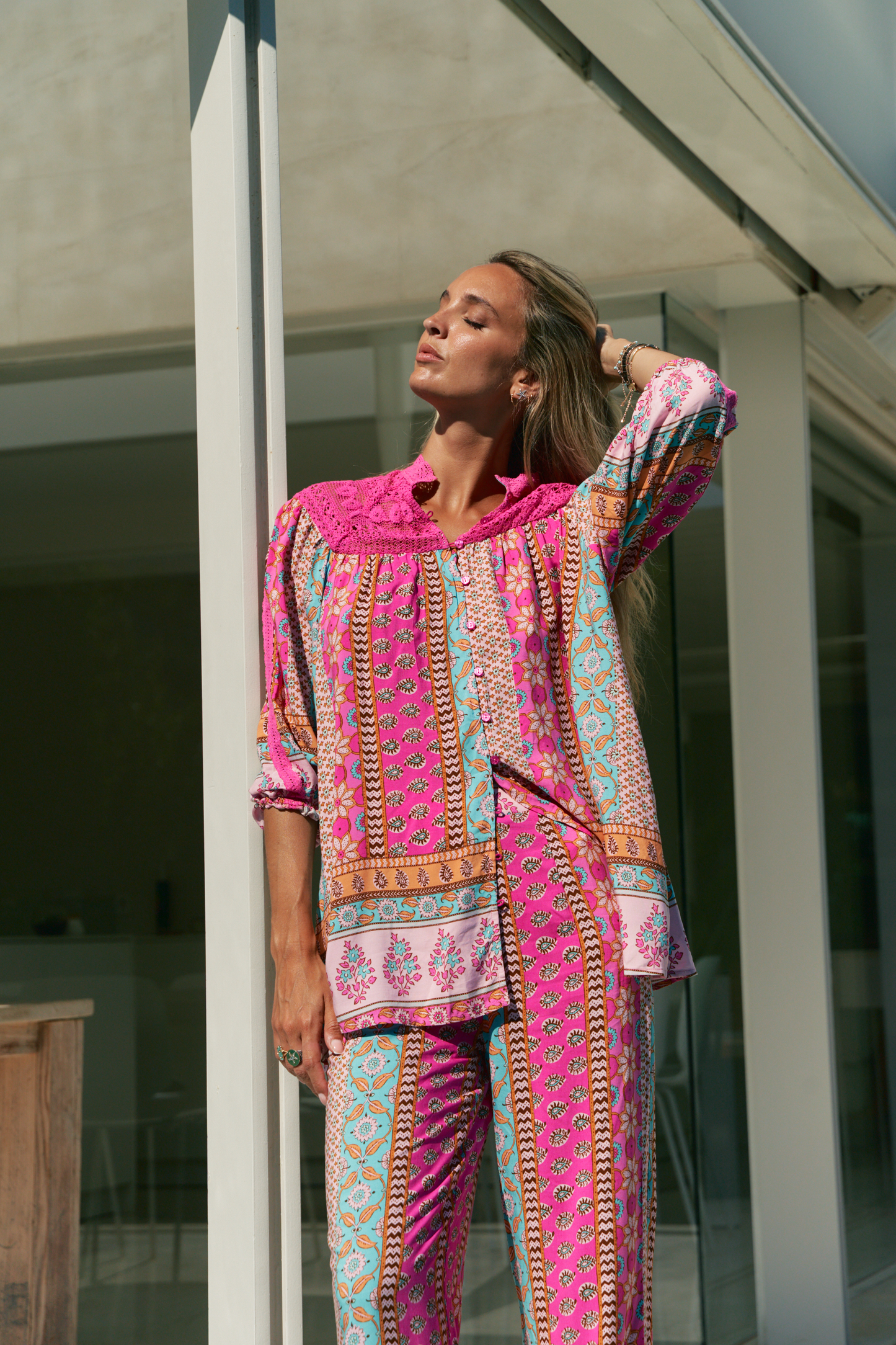 CEDELLA PRINT FLORENCE BLOUSE
