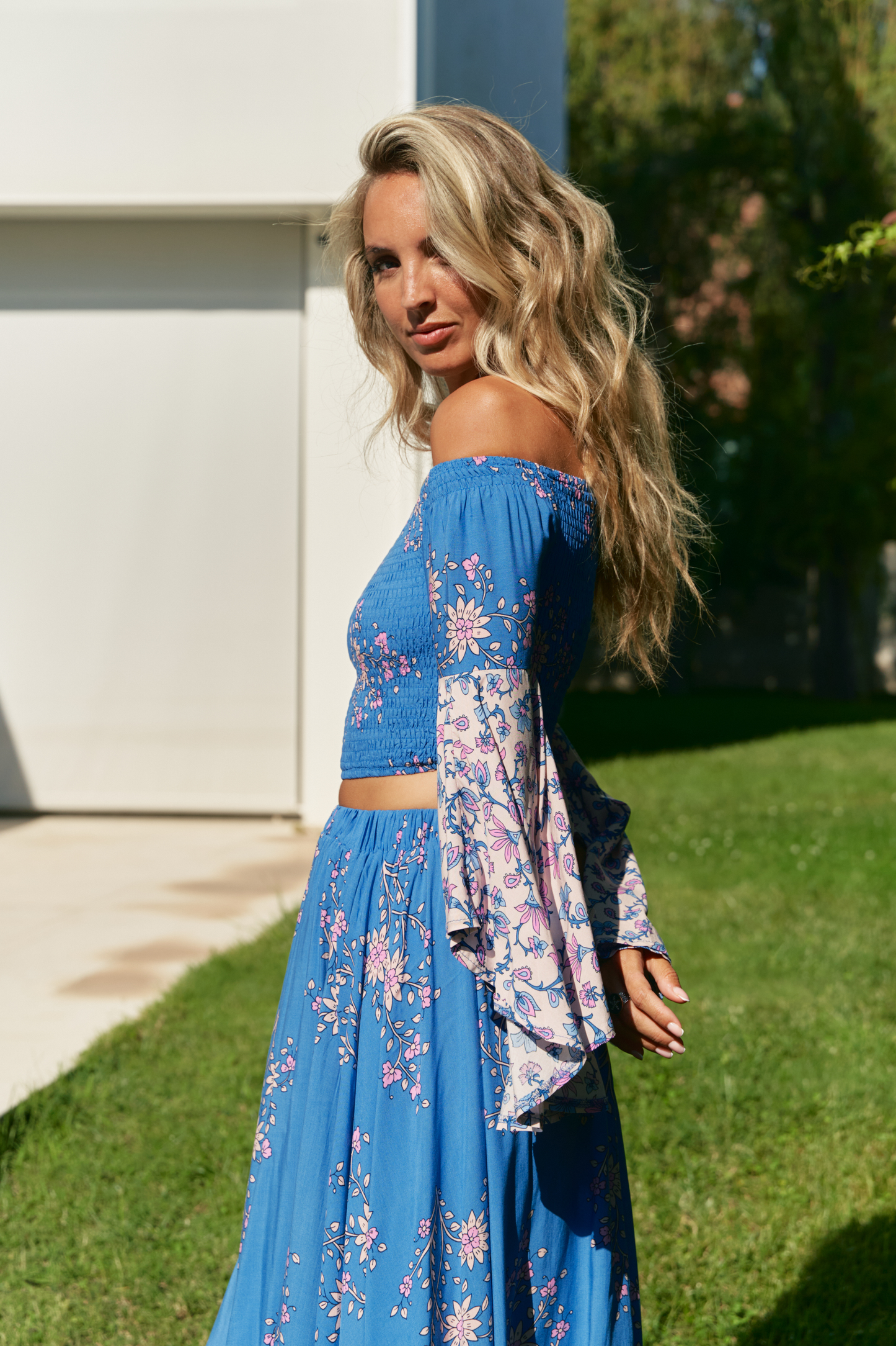 HAILEE PRINT TOP AND SKIRT SET