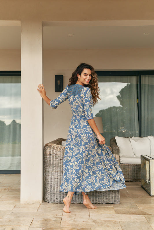 DAY DREAM SEA PRINT INDIANA MAXI