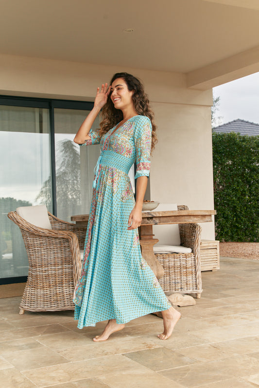 ATLANTIS PRINT INDIANA MAXI DRESS
