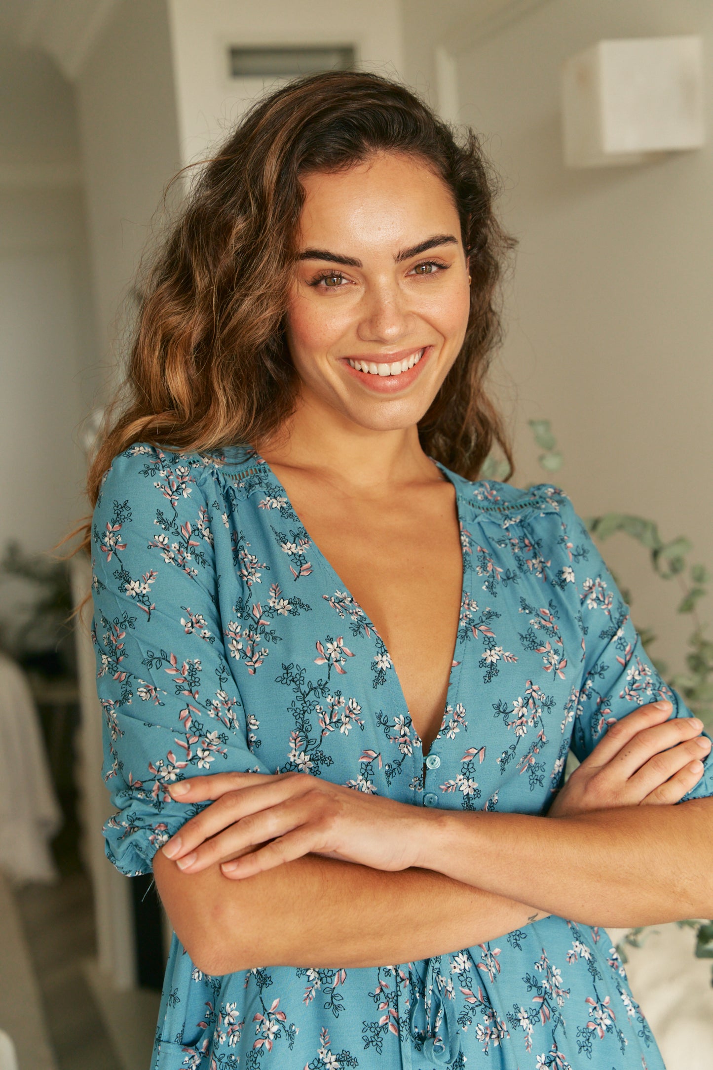 OCEAN EYES PRINT ANIKA DRESS