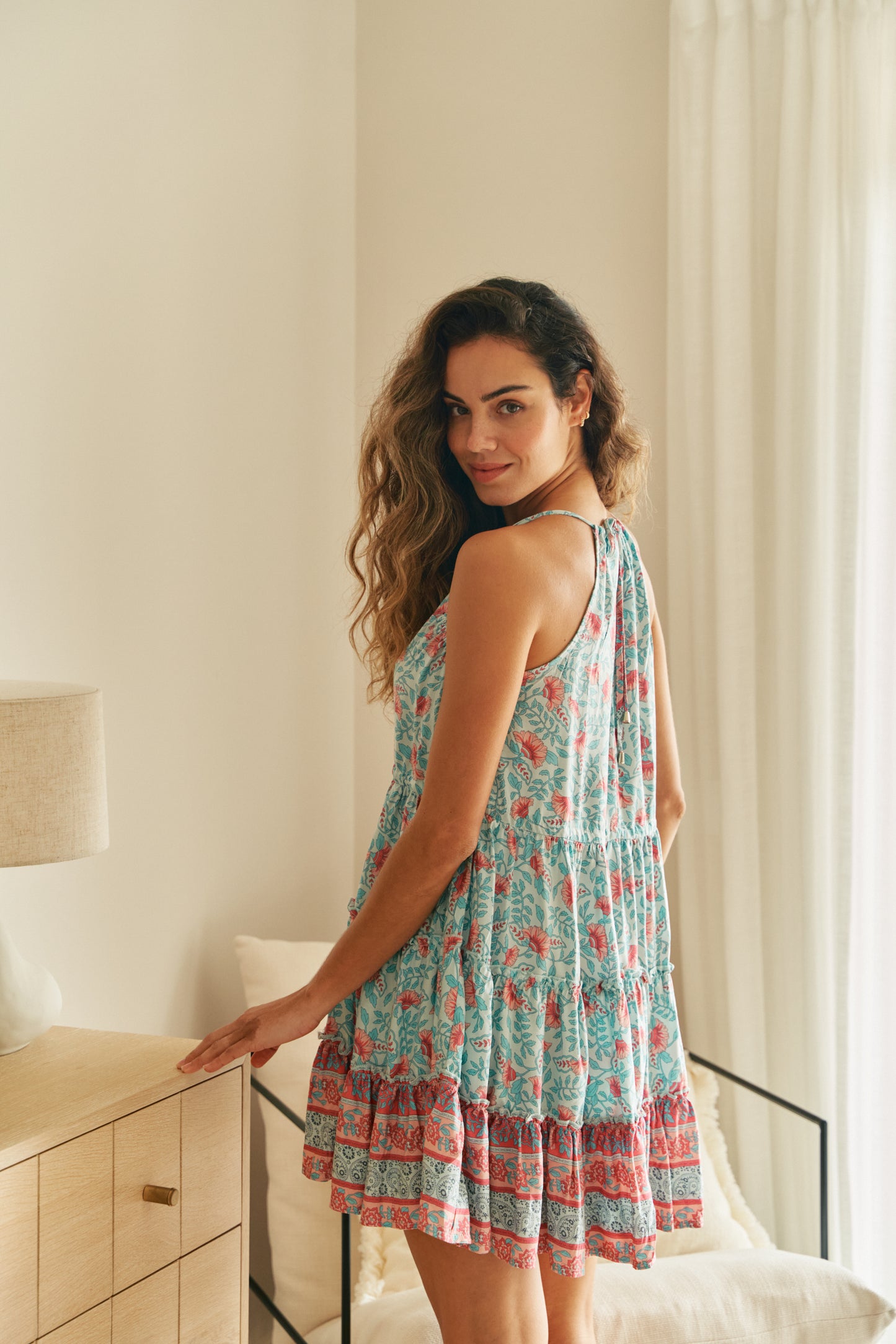 MALIBU PRINT REEF MINI DRESS