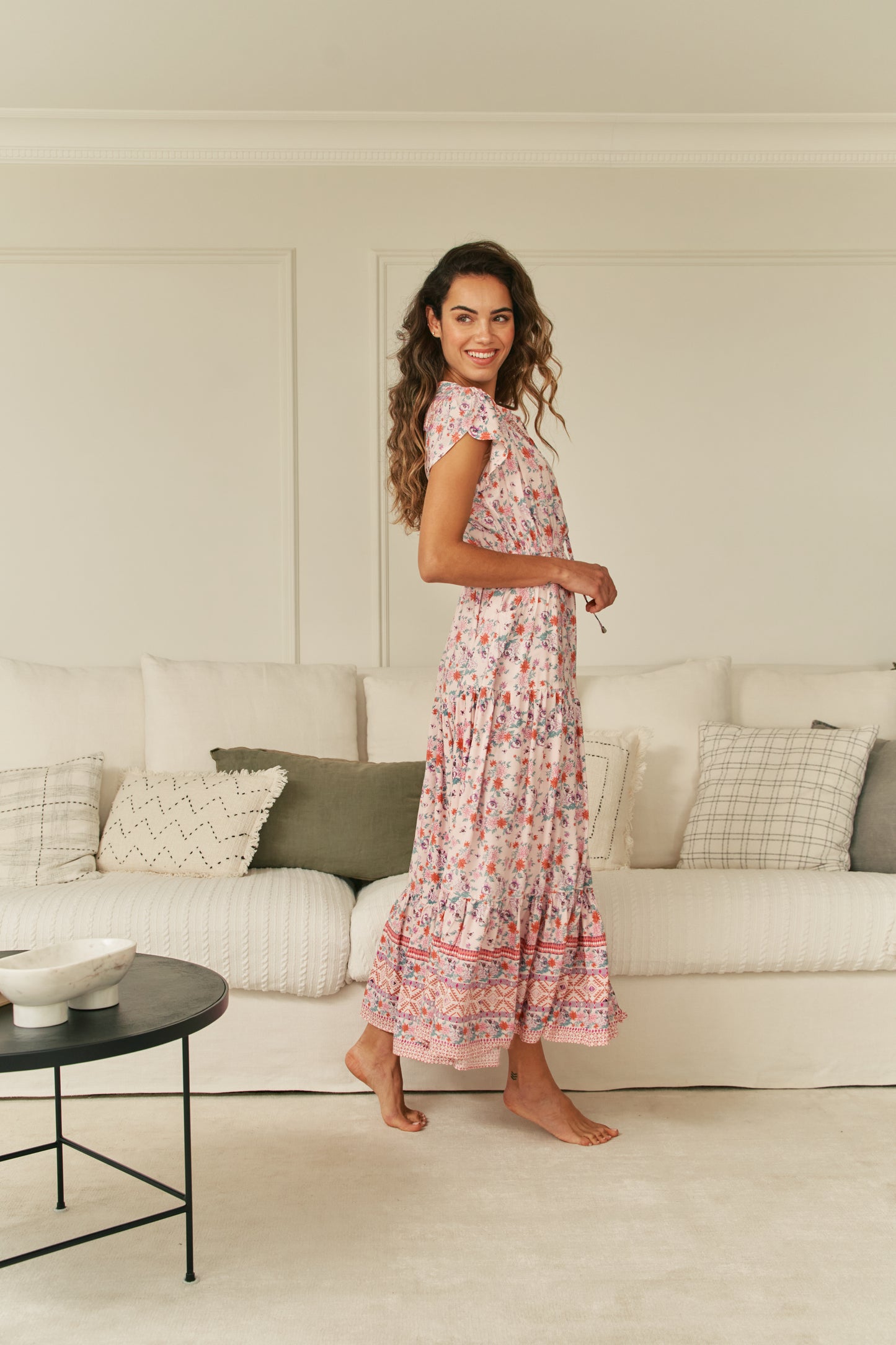 NADIRA PRINT CLARKE DRESS