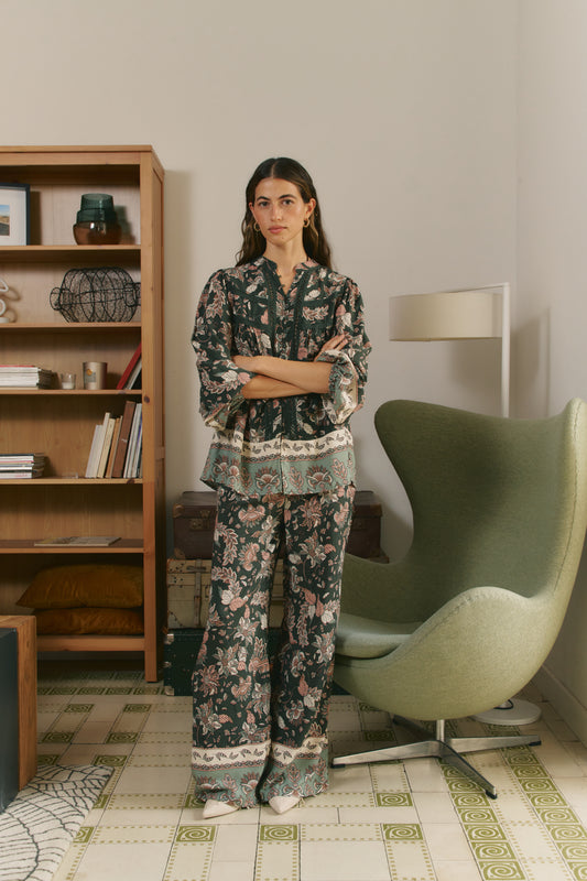 GREEN HAZE PRINT JAX PANTS