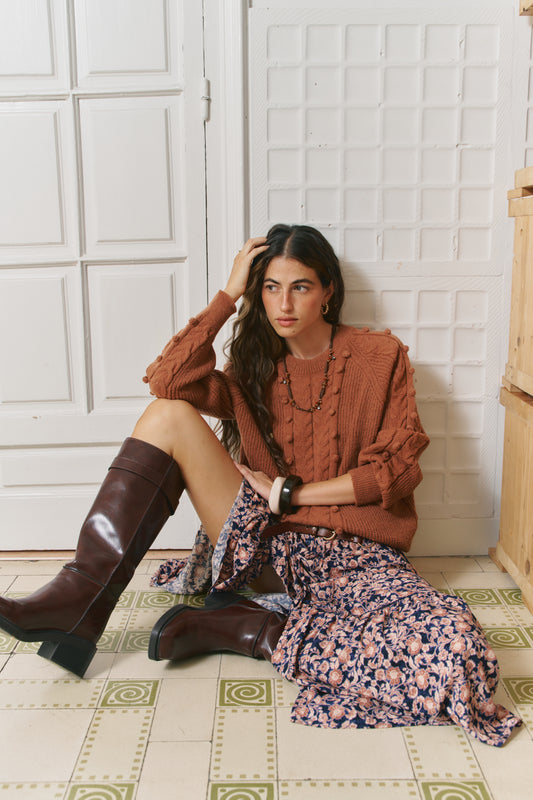 MIDNIGHT MEADOW PRINT DAPHNE SKIRT