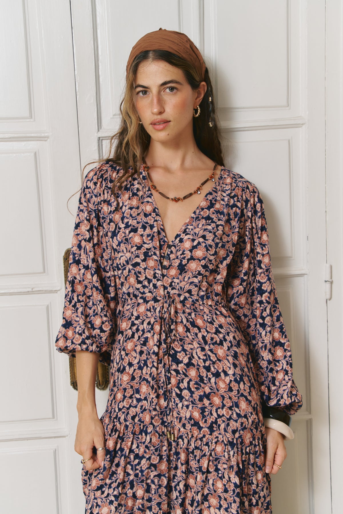 MIDNIGHT MEADOW PRINT TERESA MAXI DRESS