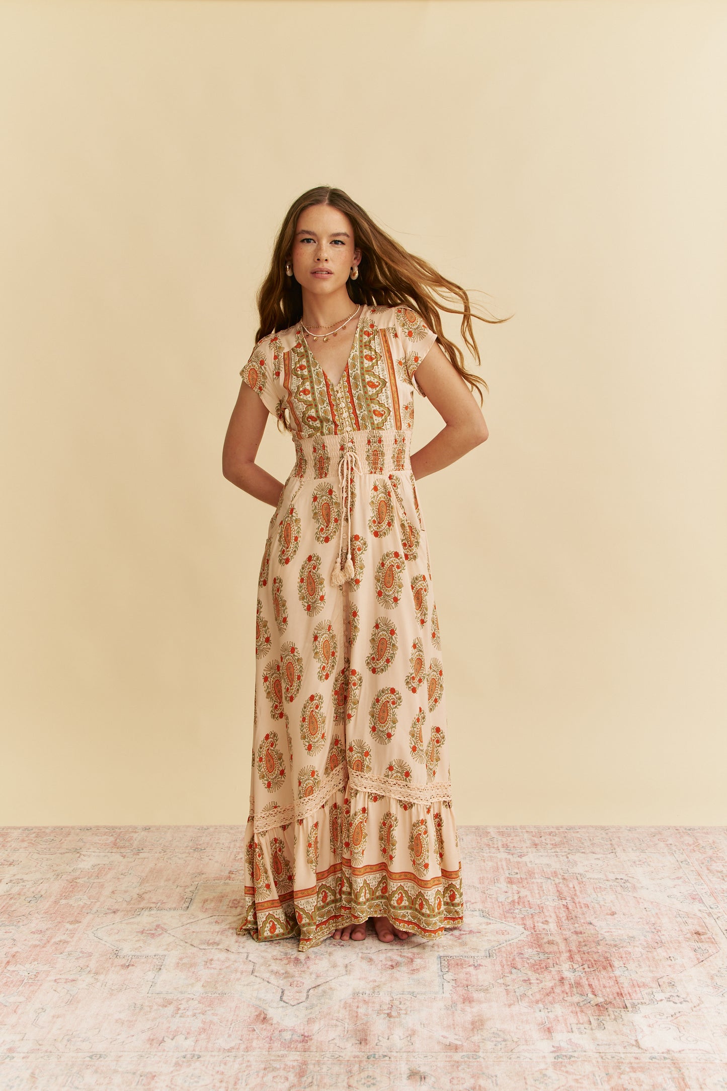 PALAMOS PRINT ROMI MAXI DRESS