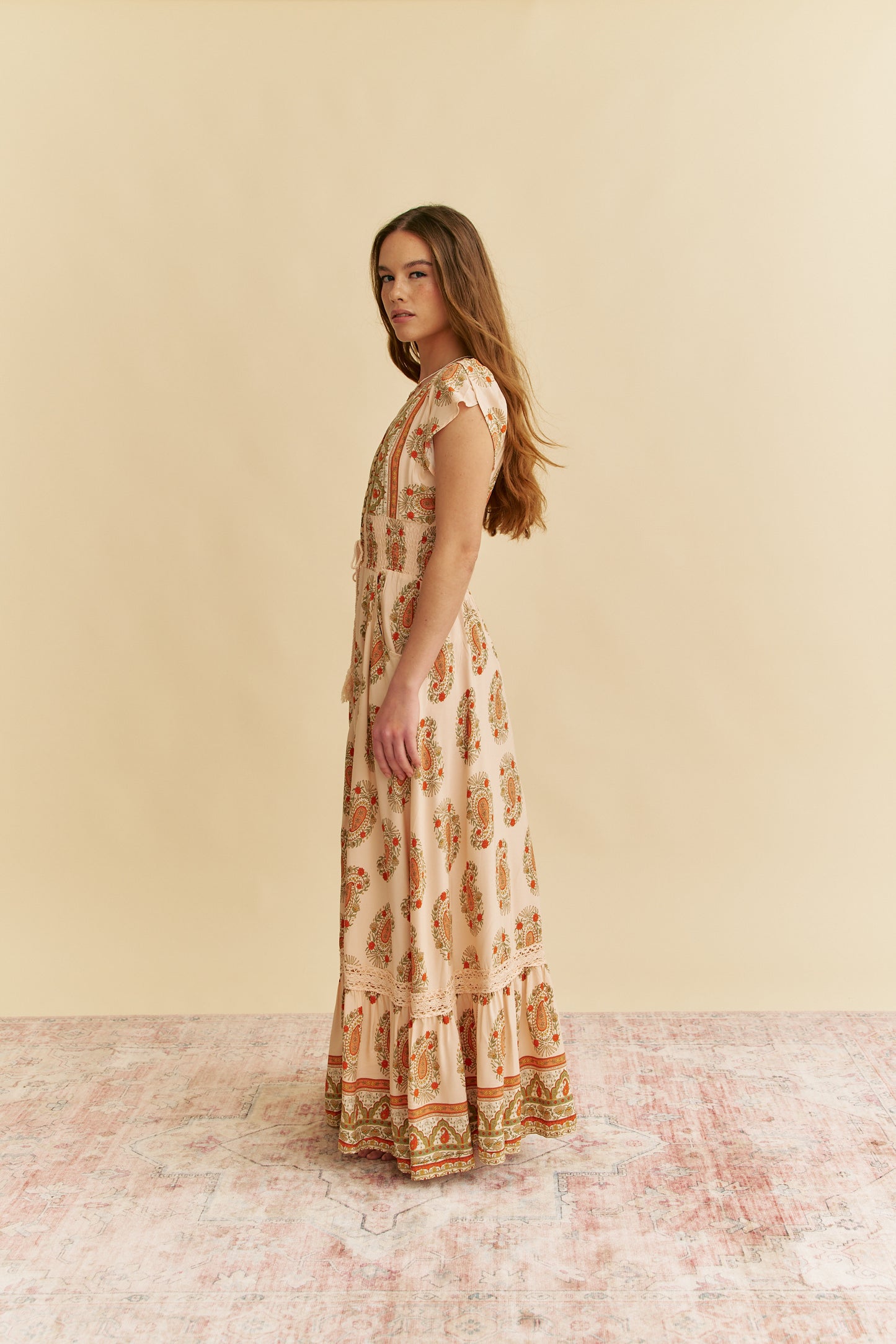 PALAMOS PRINT ROMI MAXI DRESS
