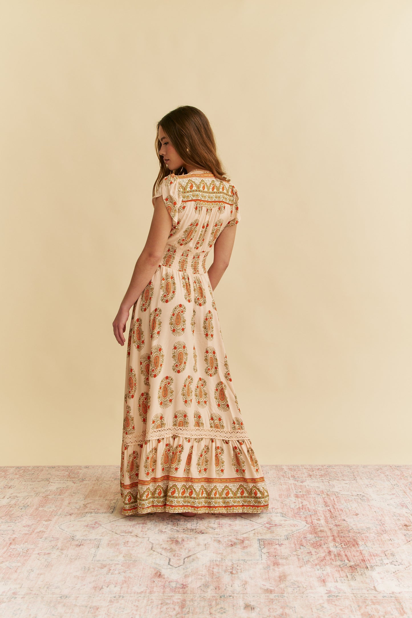 PALAMOS PRINT ROMI MAXI DRESS