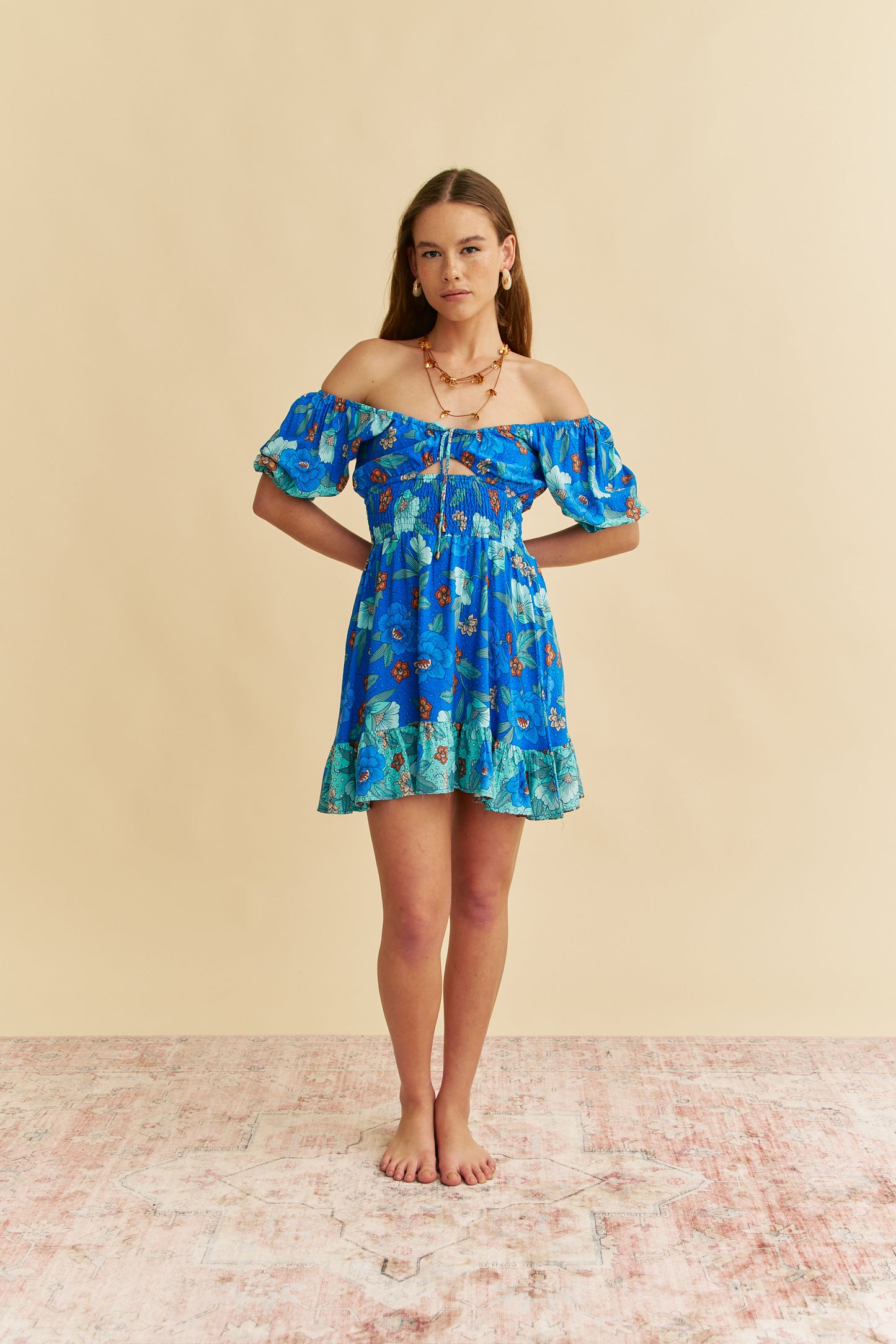 LOVE IN MIST PRINT RINI MINI DRESS