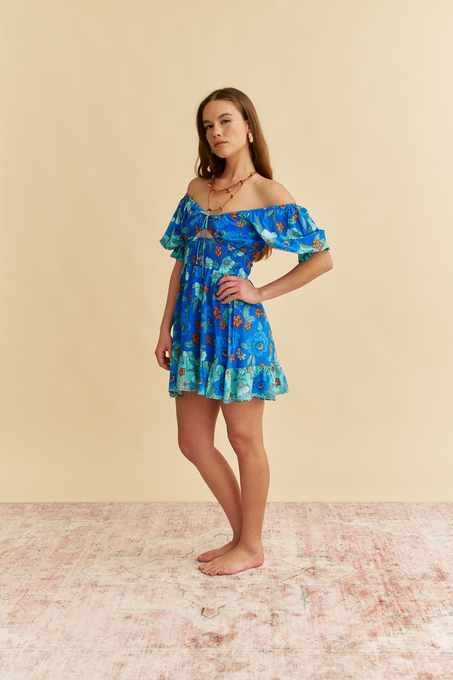 LOVE IN MIST PRINT RINI MINI DRESS