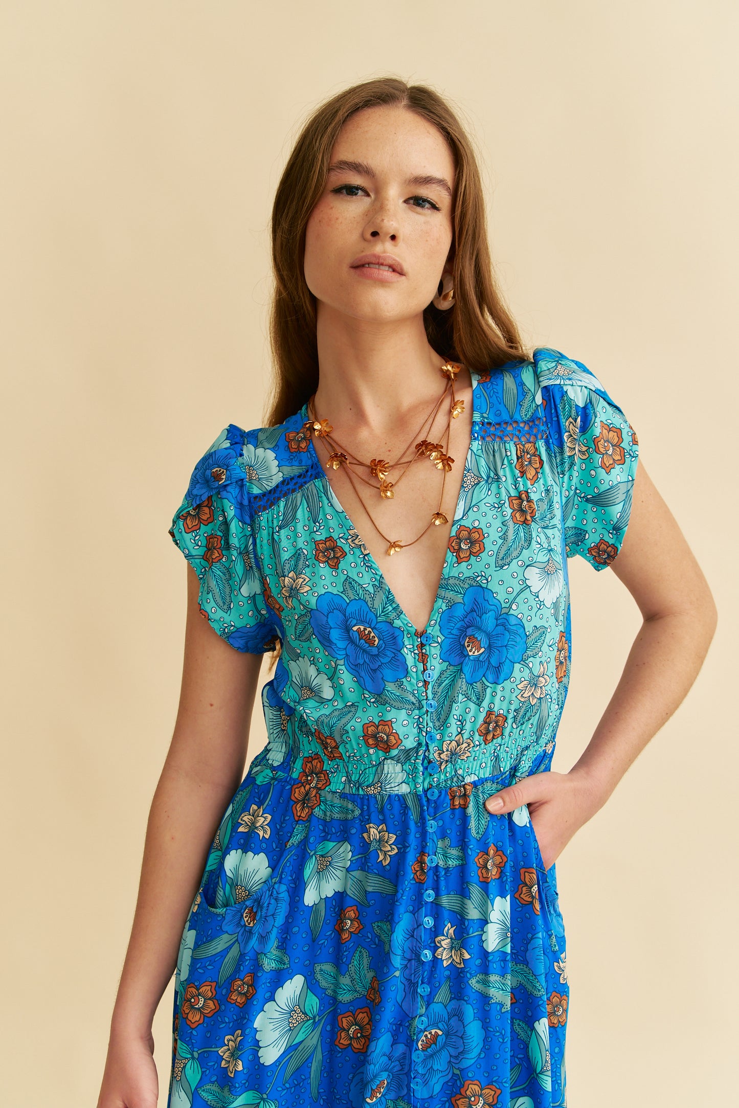 LOVE IN MIST PRINT CARMEN MAXI