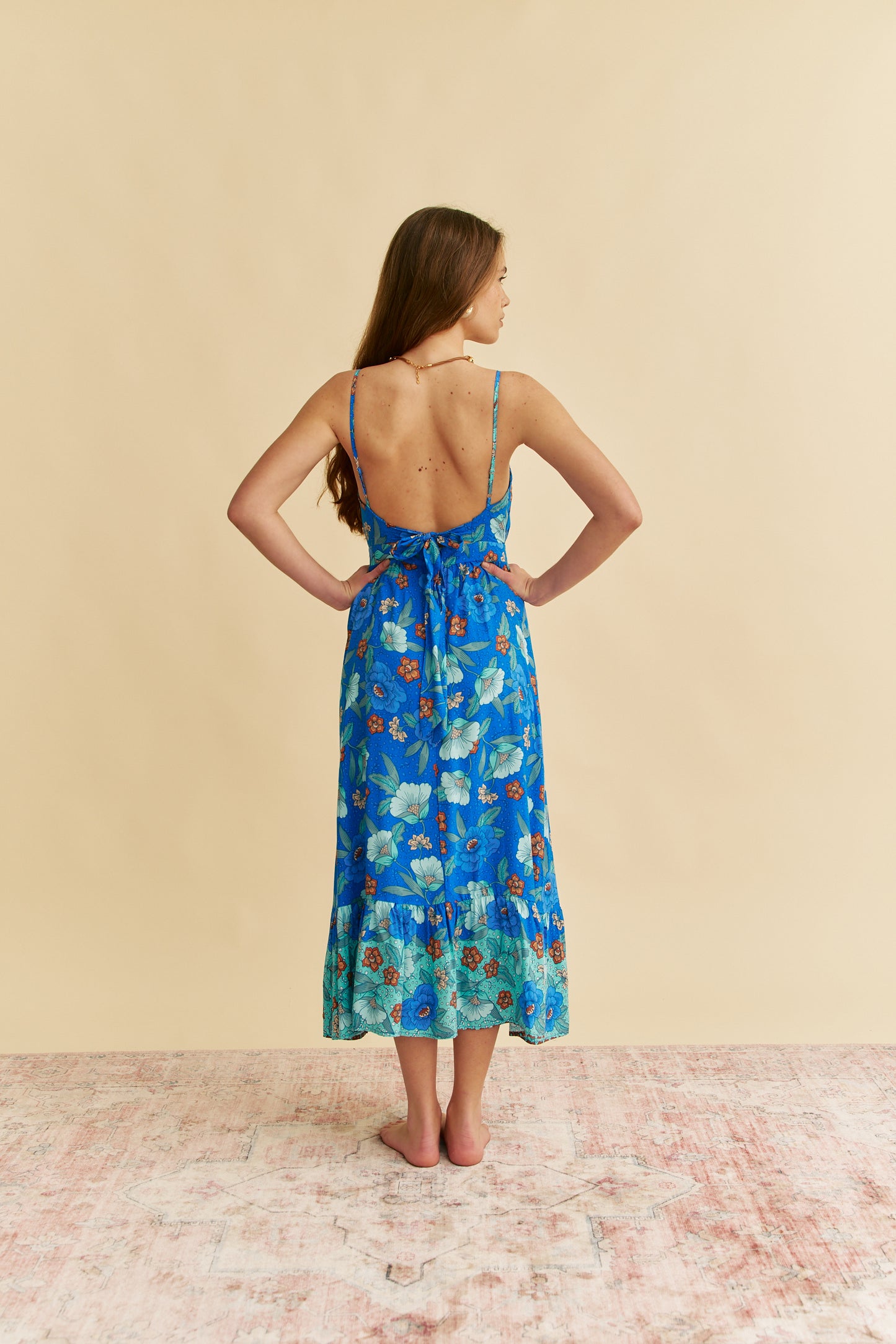 LOVE IN MIST PRINT NATALIA MIDI DRESS
