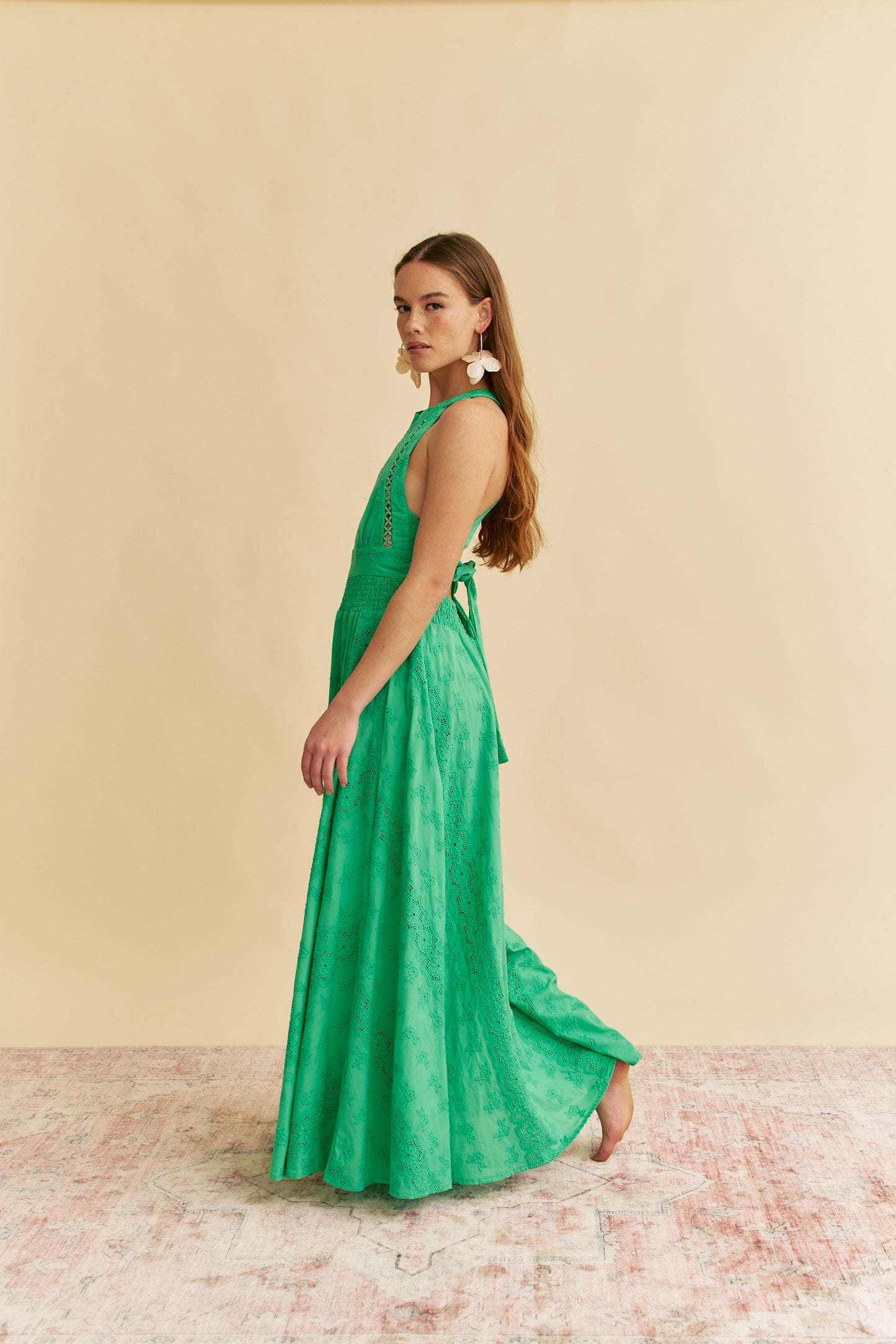 EMERALD EMBROIDERED ENDLESS SUMMER MAXI