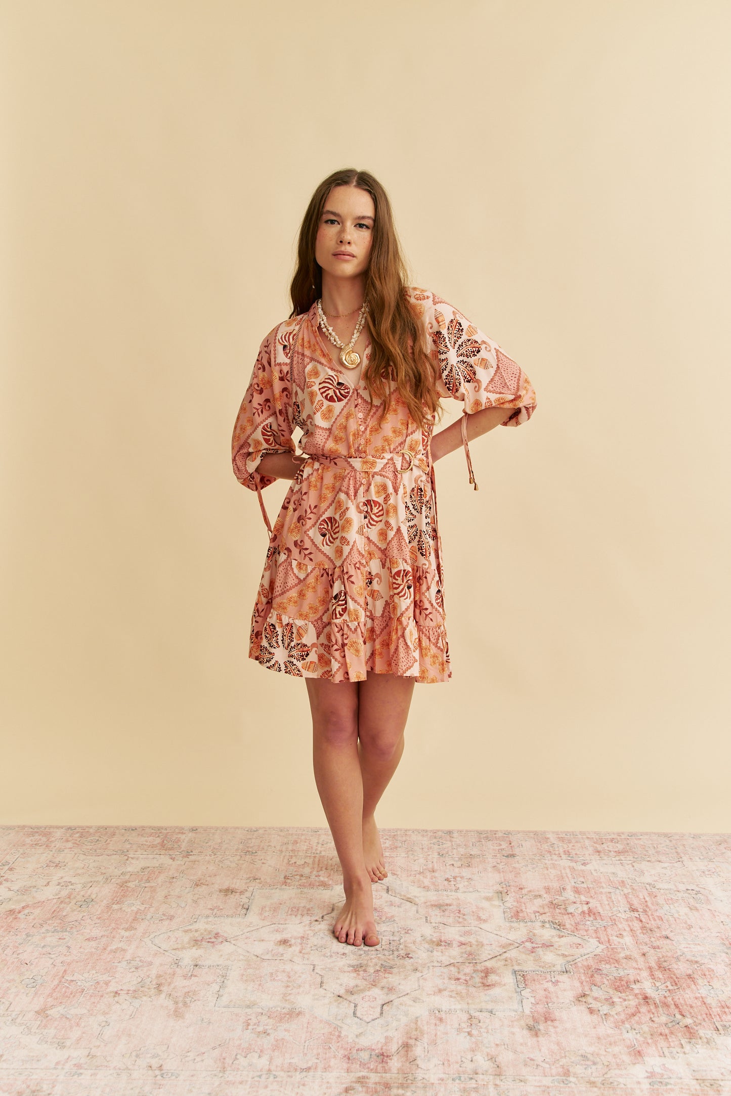 TAHITIAN PRINT INKA MINI DRESS