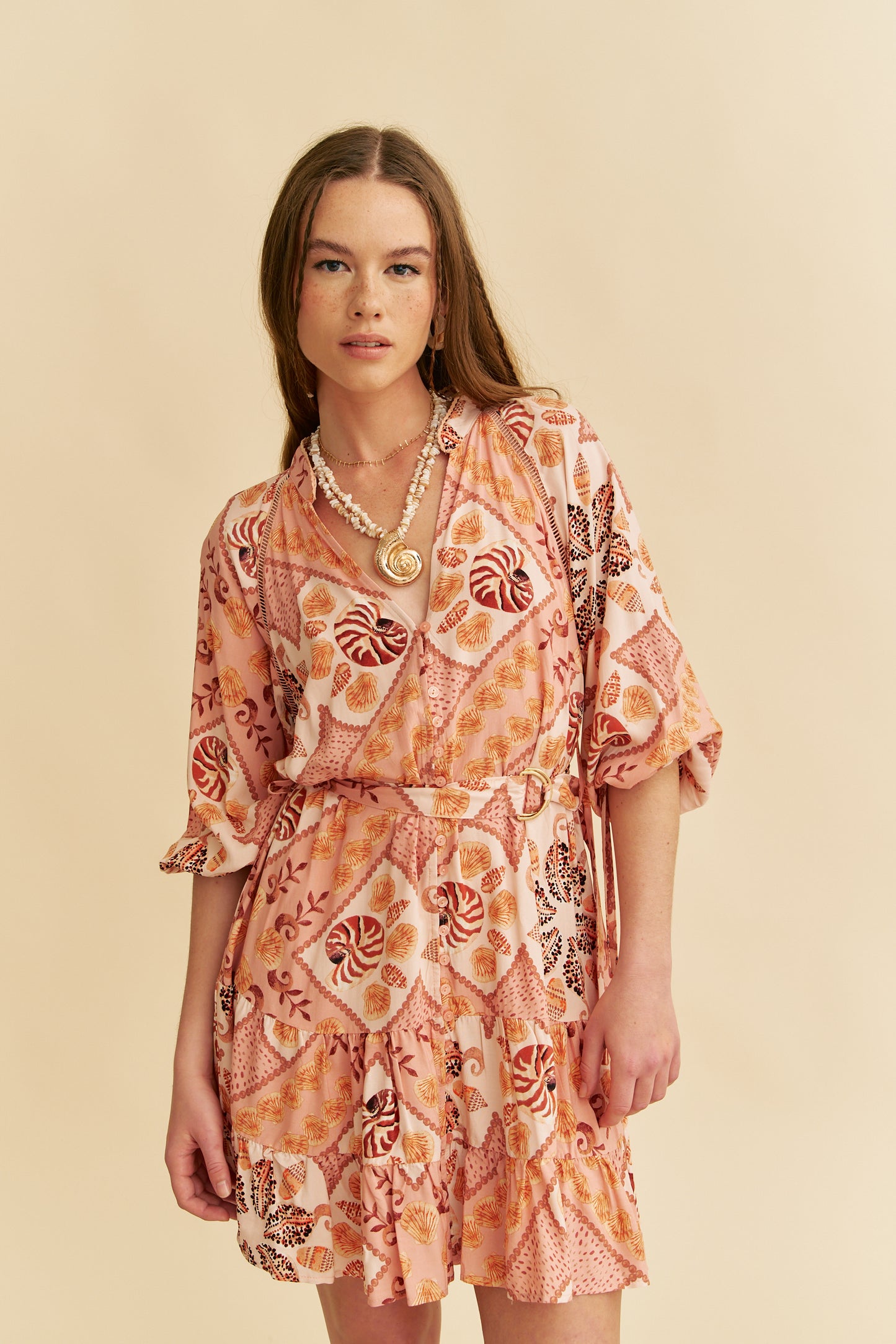 TAHITIAN PRINT INKA MINI DRESS