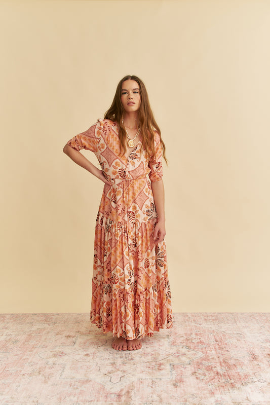 TAHITIAN PRINT TESSA MAXI
