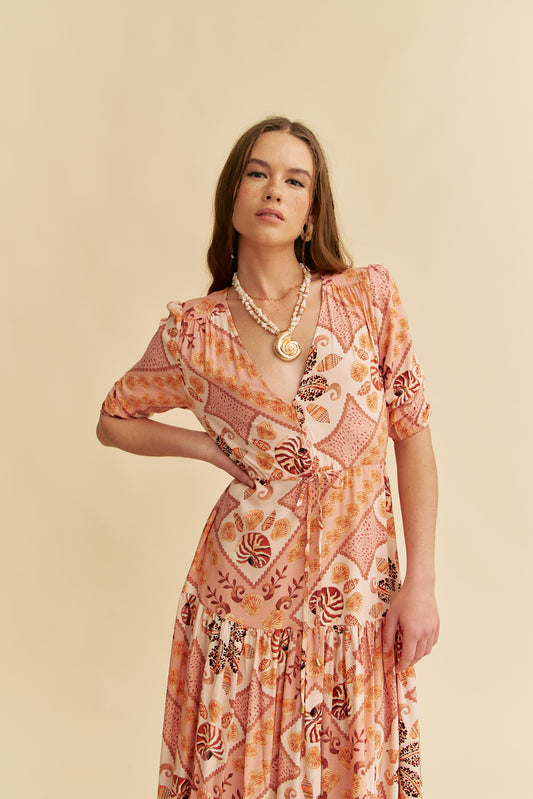 TAHITIAN PRINT TESSA MAXI