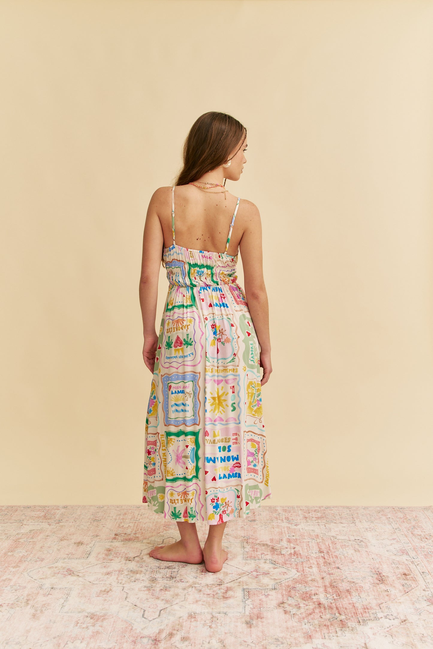 SOL MON AMI PRINT CARA DRESS