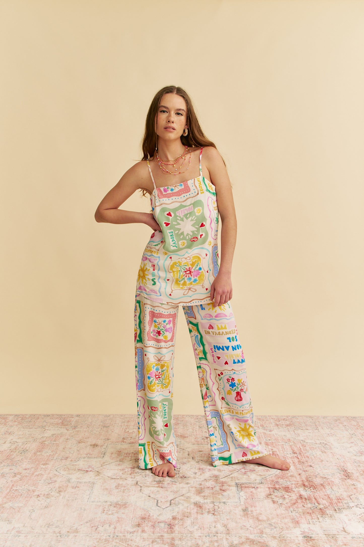 SOL MON AMI PRINT PANTS