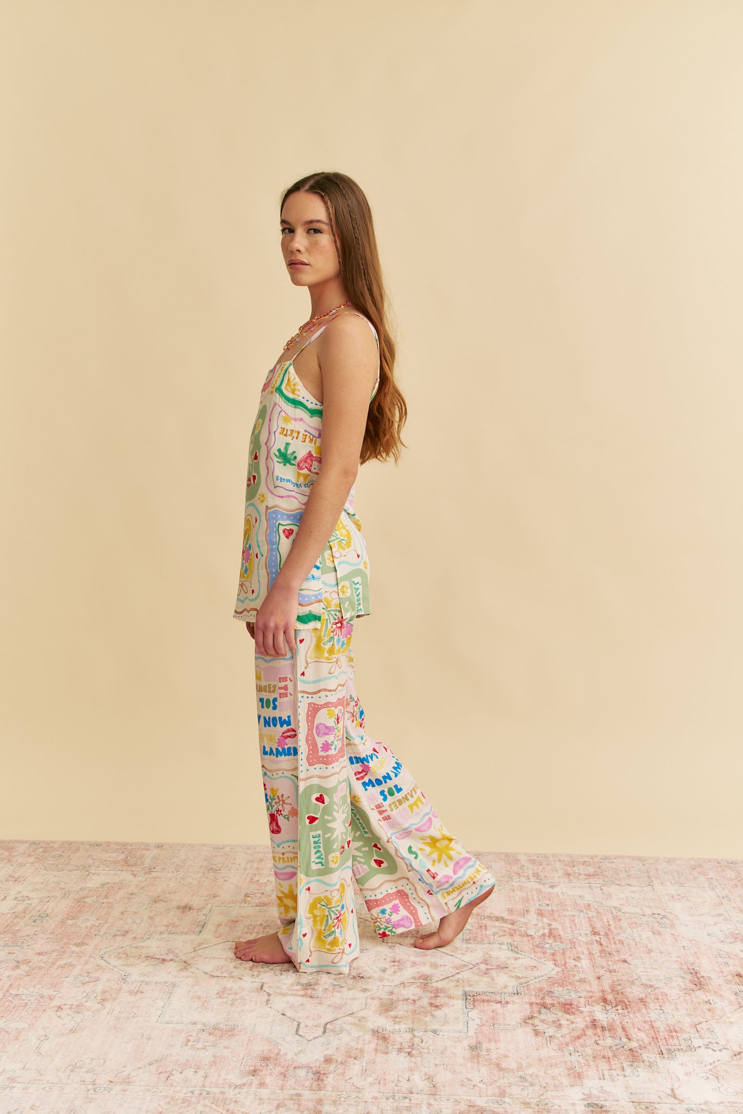 SOL MON AMI PRINT PANTS