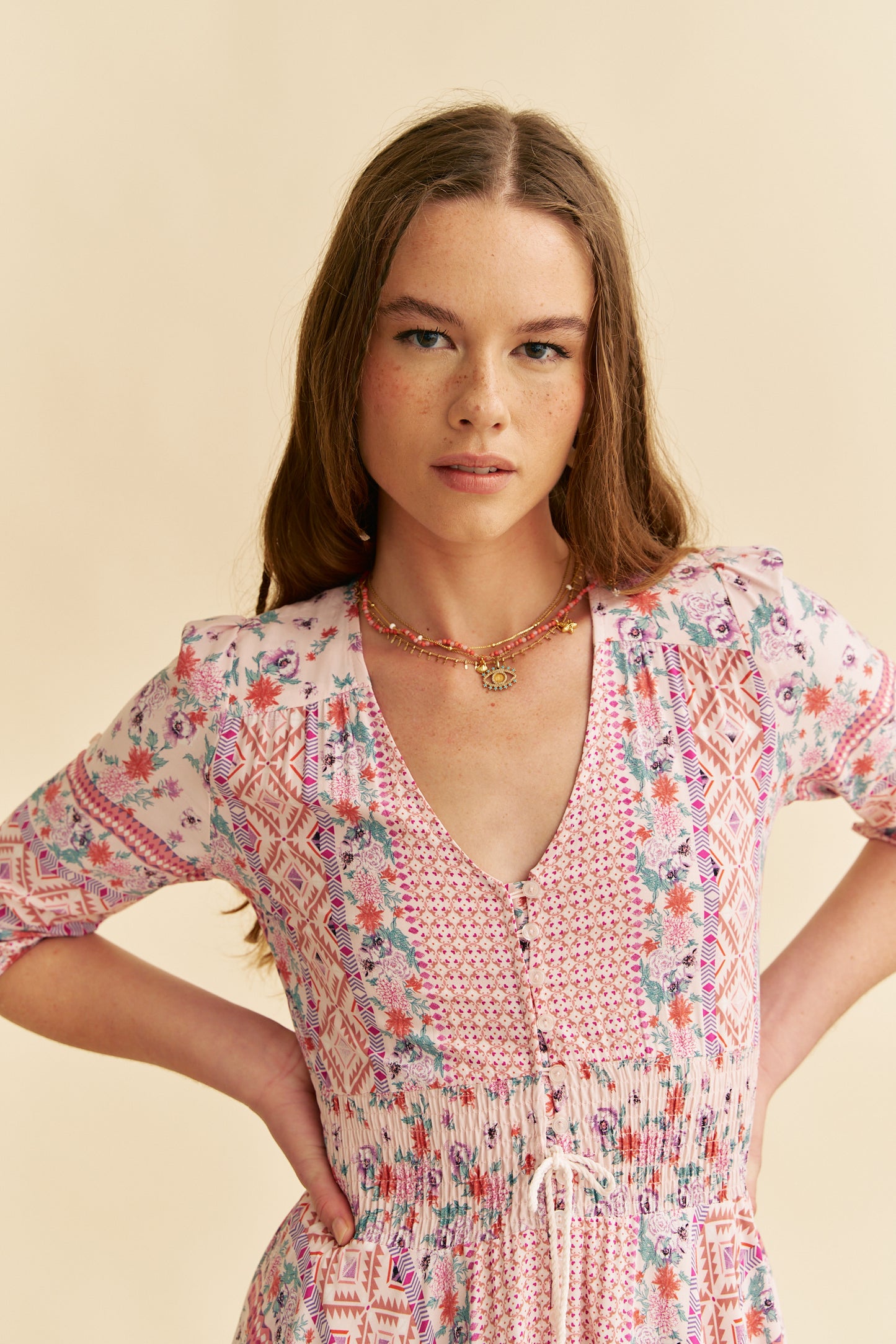 NADIRA PRINT INDIANA MAXI DRESS