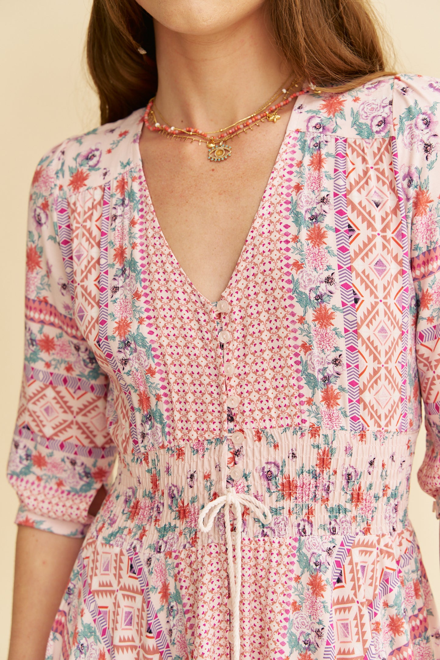 NADIRA PRINT INDIANA MAXI DRESS