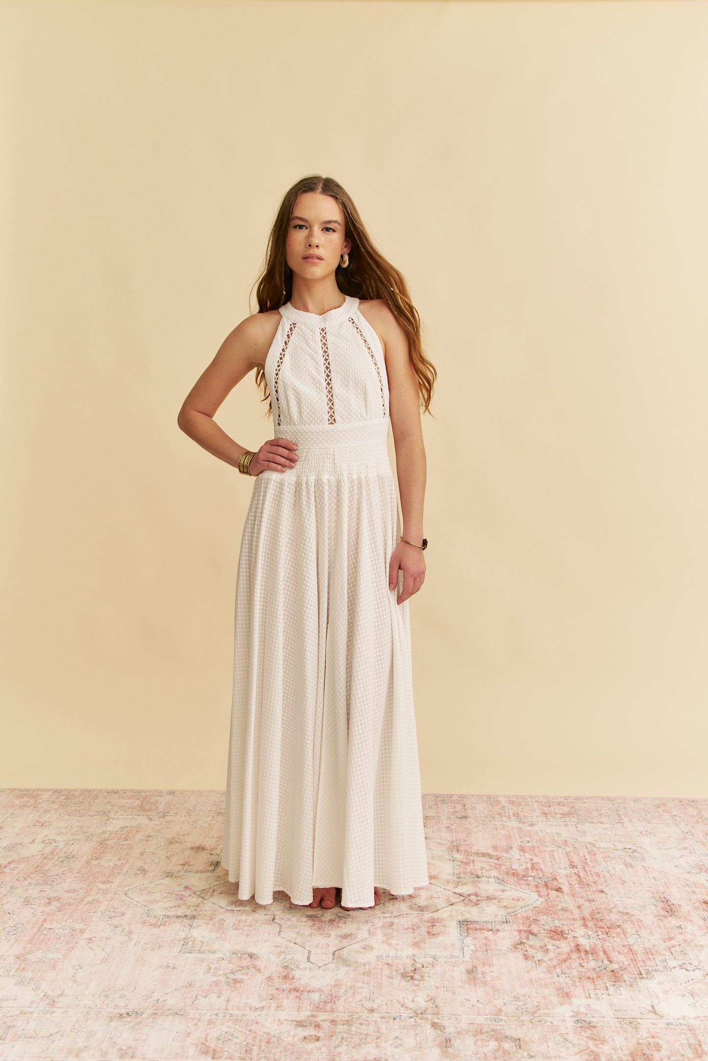 WHITE MIRAGE EMBROIDERED ENDLESS SUMMER MAXI