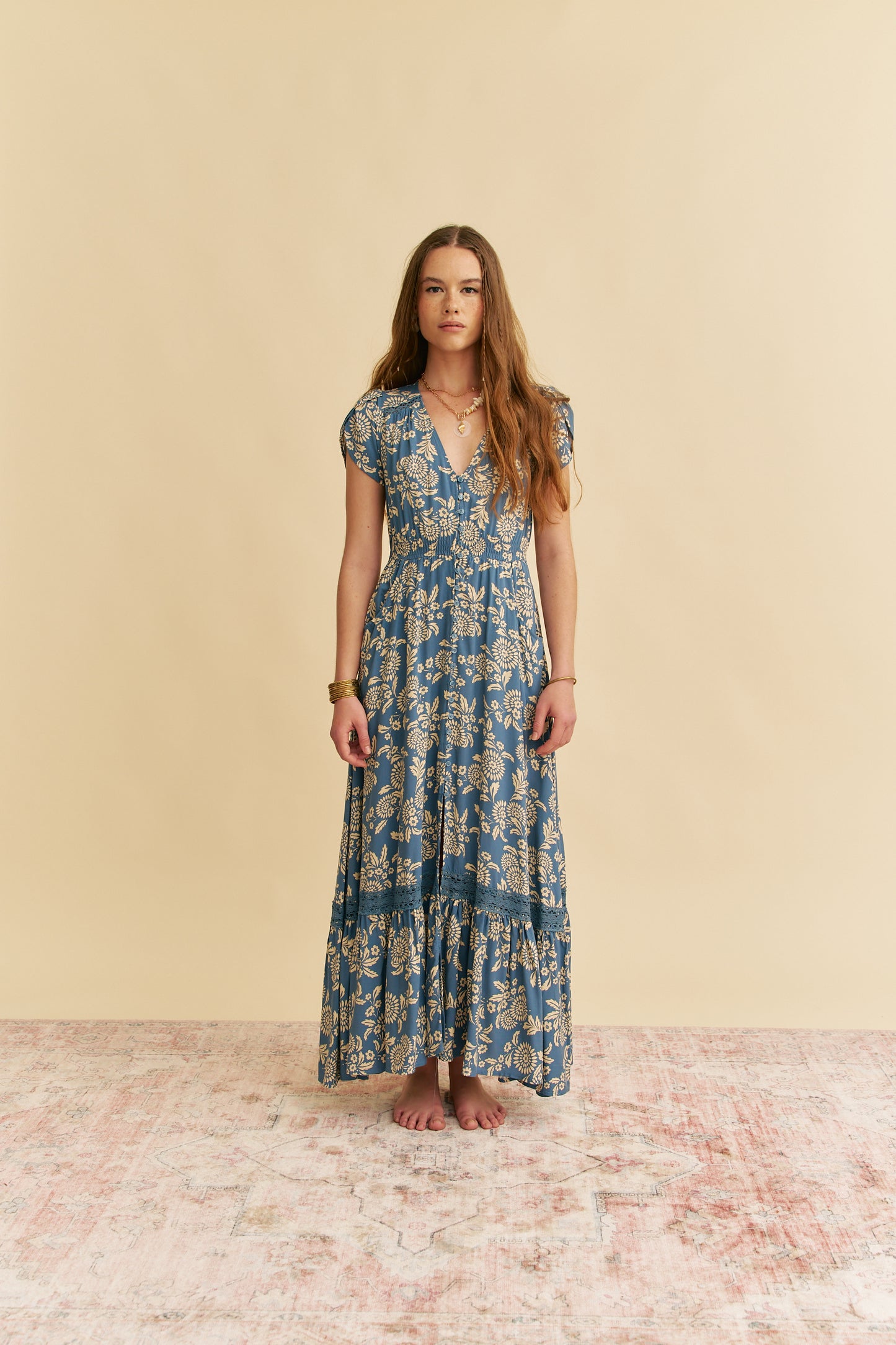 DAY DREAM SEA PRINT CARMEN MAXI