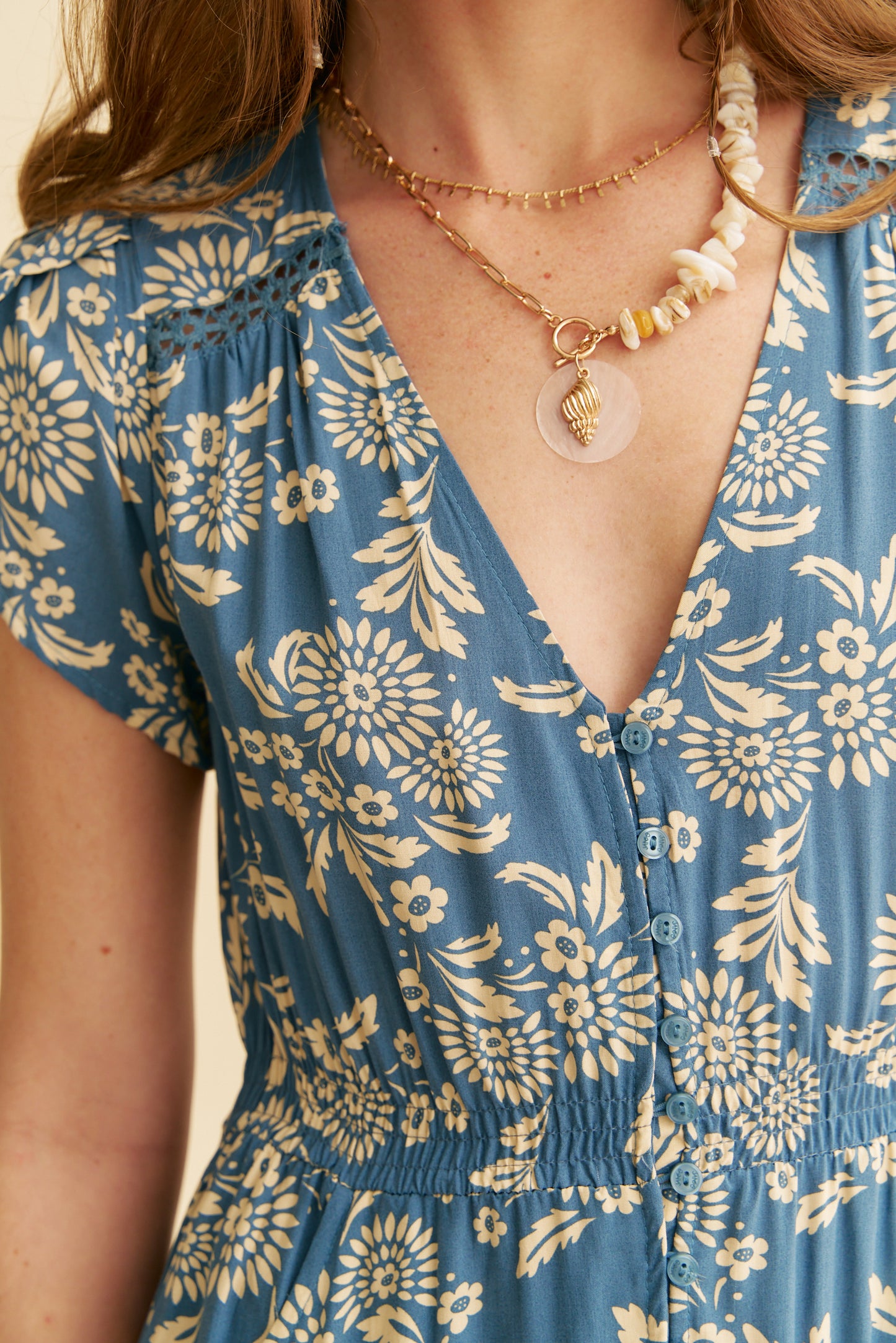 DAY DREAM SEA PRINT CARMEN MAXI