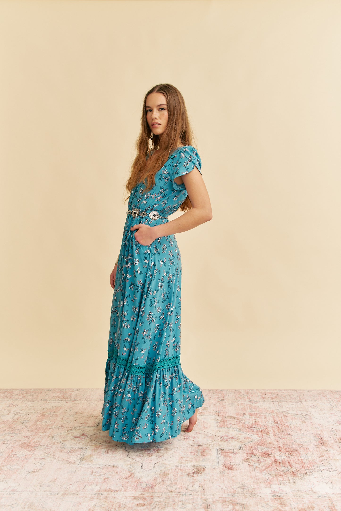 OCEAN EYES PRINT CARMEN MAXI