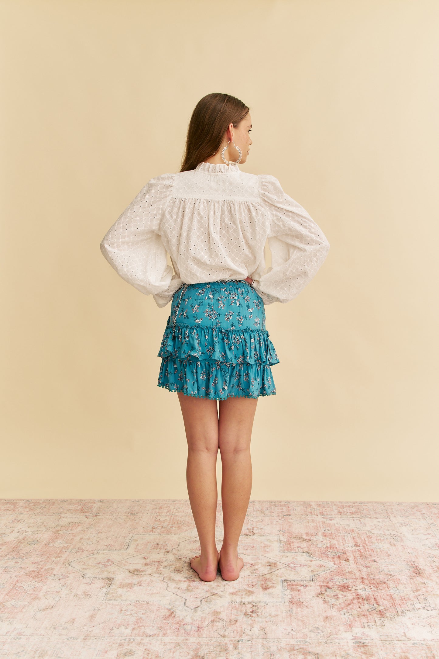 OCEAN EYES PRINT CHANCE MINI SKIRT