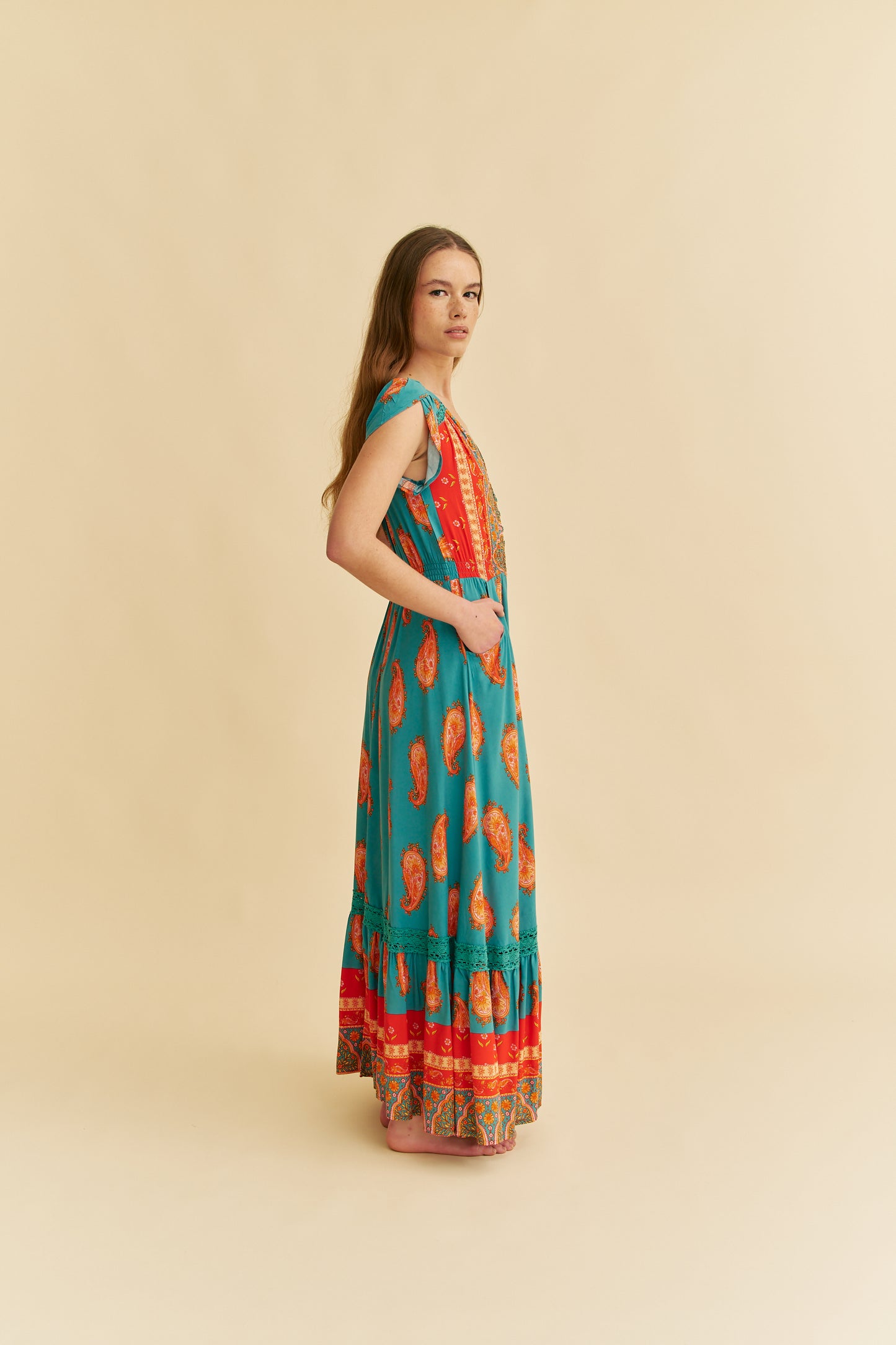 PAISLEY DREAMS CARMEN MAXI DRESS