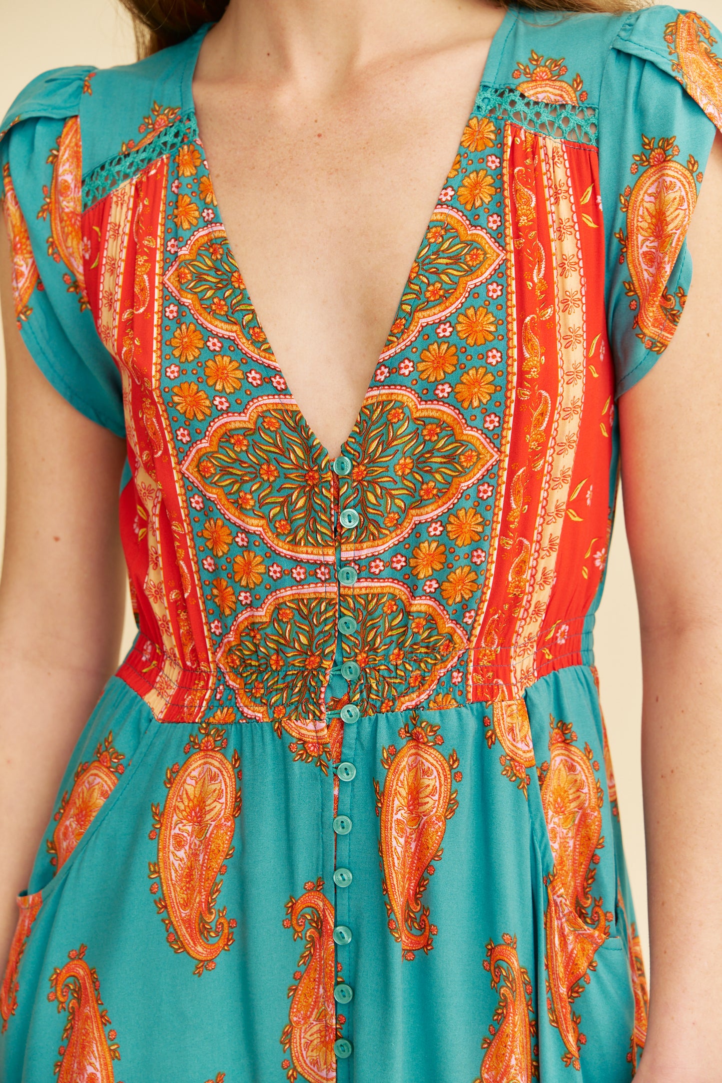 PAISLEY DREAMS CARMEN MAXI DRESS