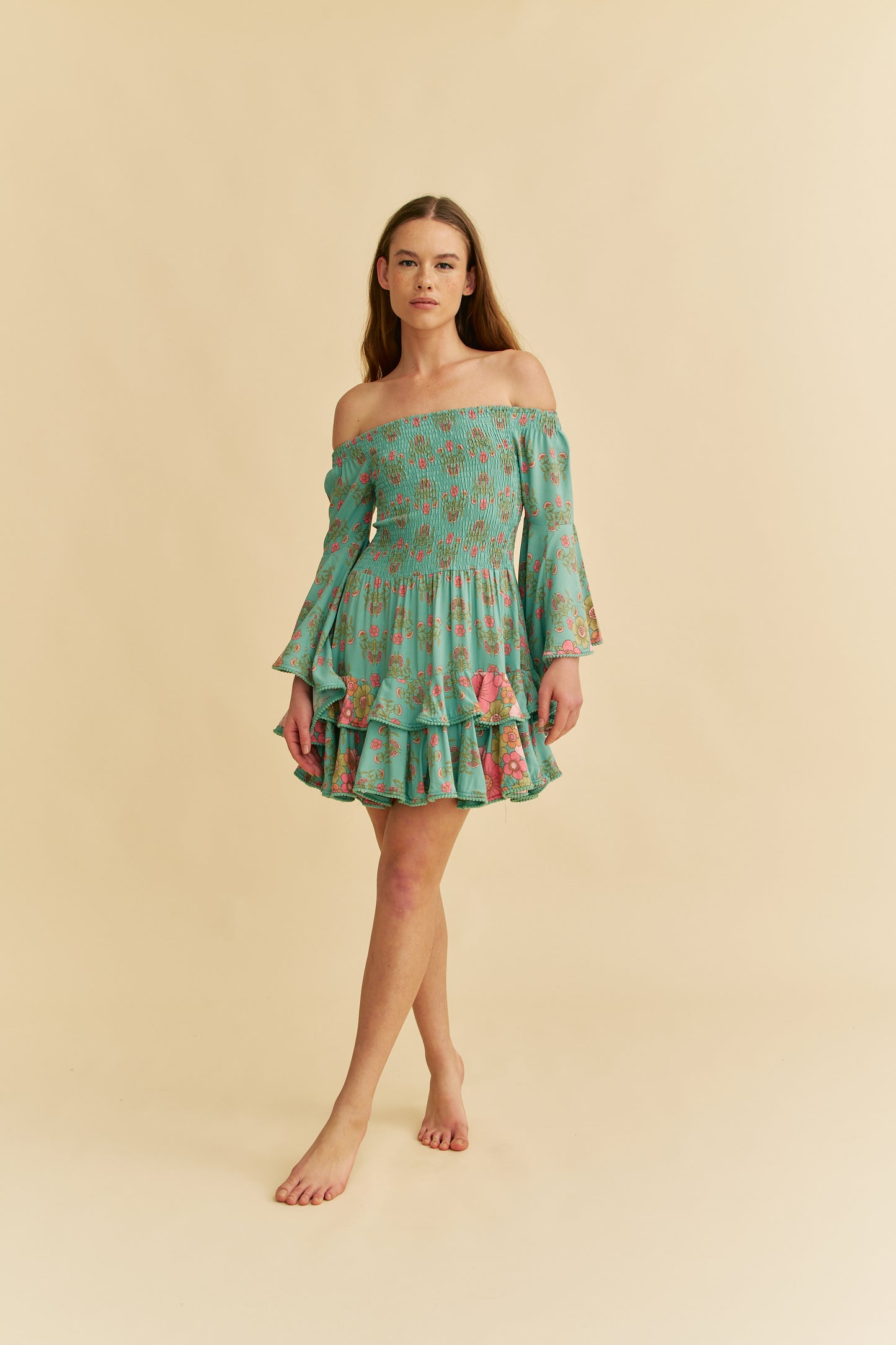 CELESTIA PRINT PRIMROSE DRESS