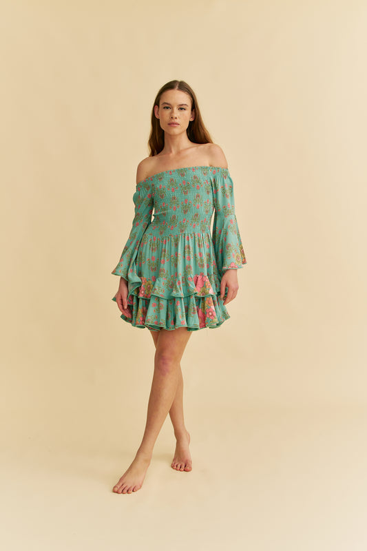 CELESTIA PRINT PRIMROSE DRESS