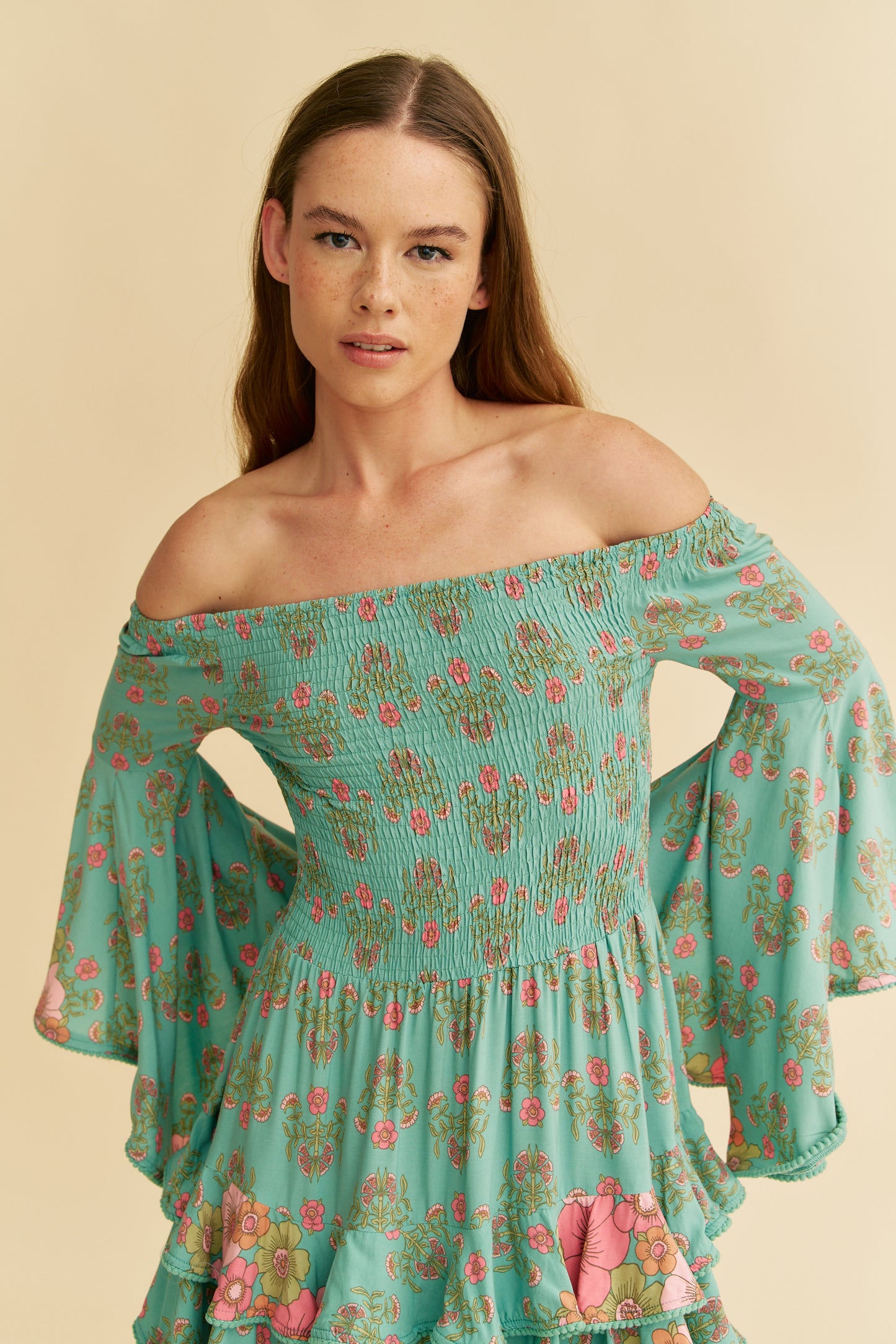 CELESTIA PRINT PRIMROSE DRESS