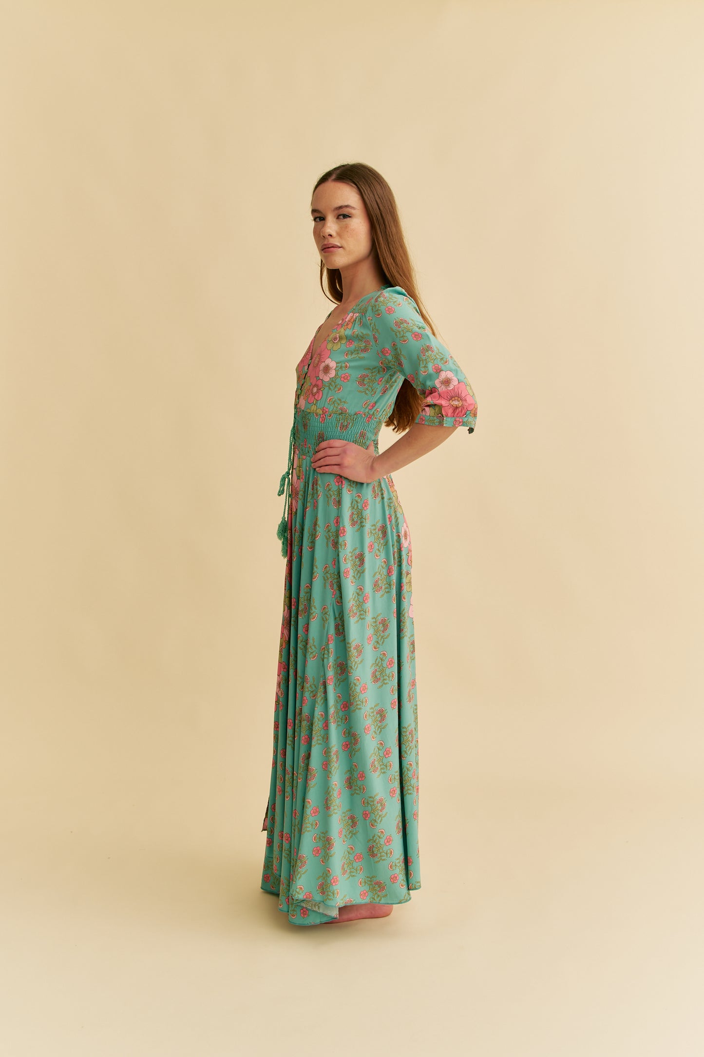 CELESTIA PRINT INDIANA MAXI DRESS