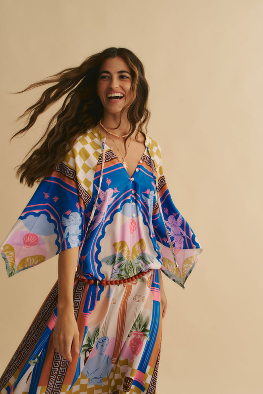 ROMEO PRINT BREE MAXI DRESS