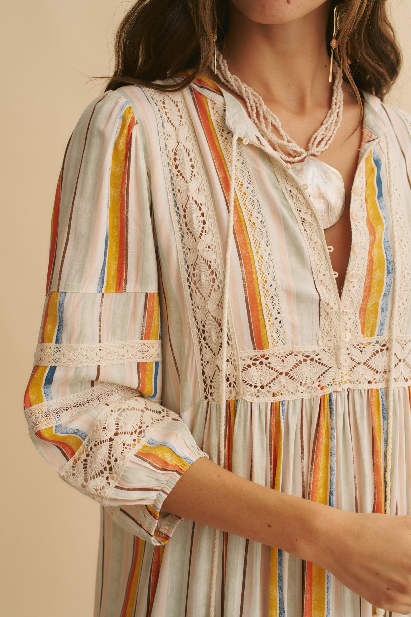 COLOURED SANDS PRINT MEADOW MAXI DRESS