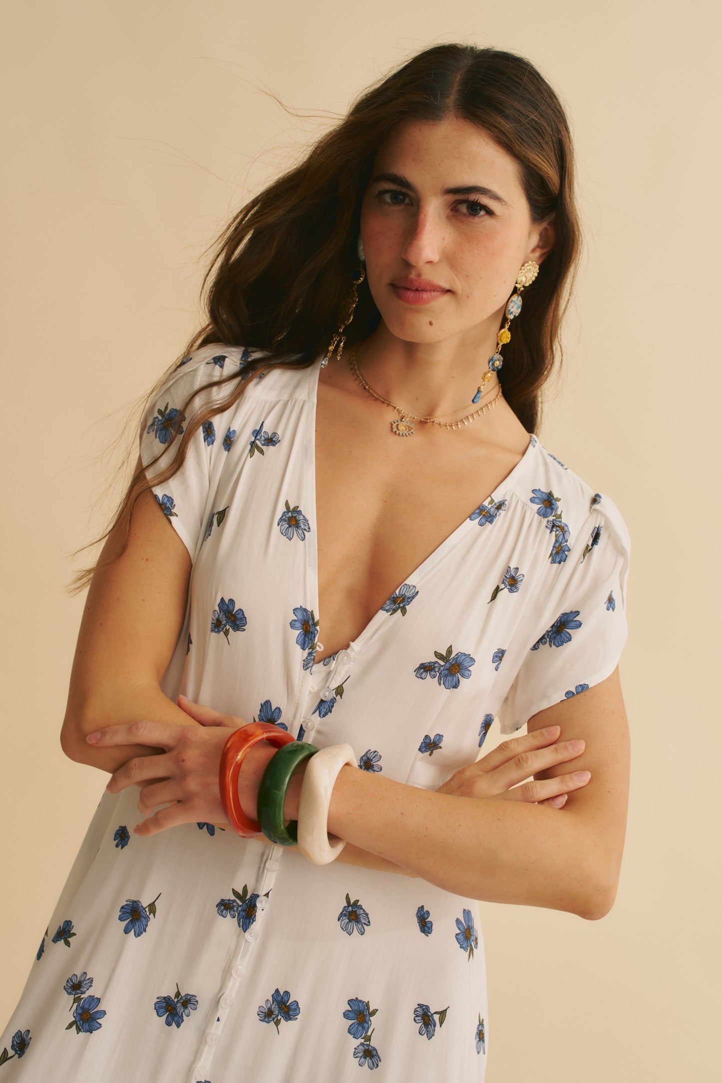 JUNEBERRY PRINT BLOOM MAXI DRESS