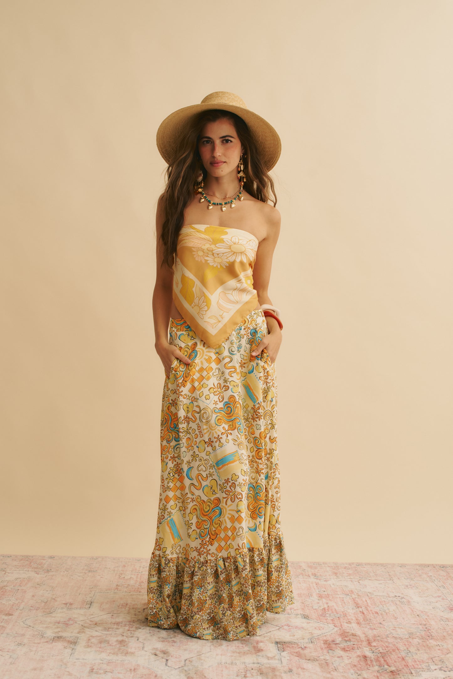 SONNIE PRINT HOLIDAY SKIRT