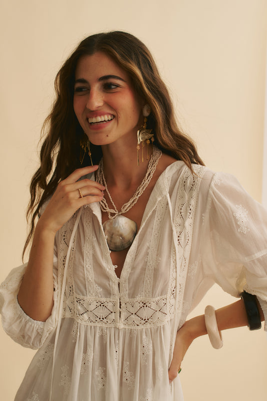 ETHEREA EMBROIDERED MEADOW MAXI