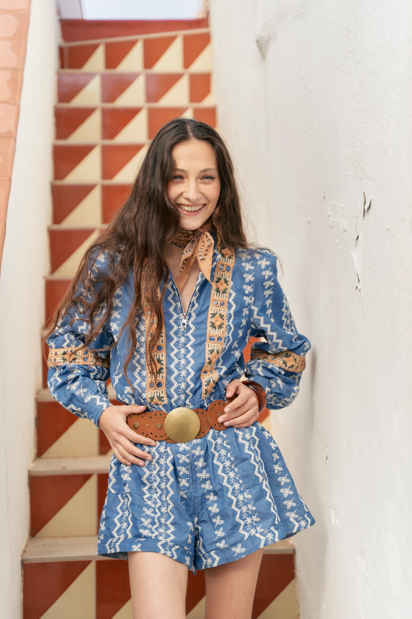 BOHEMIAN BLUES SAPPHIRE PLAYSUIT