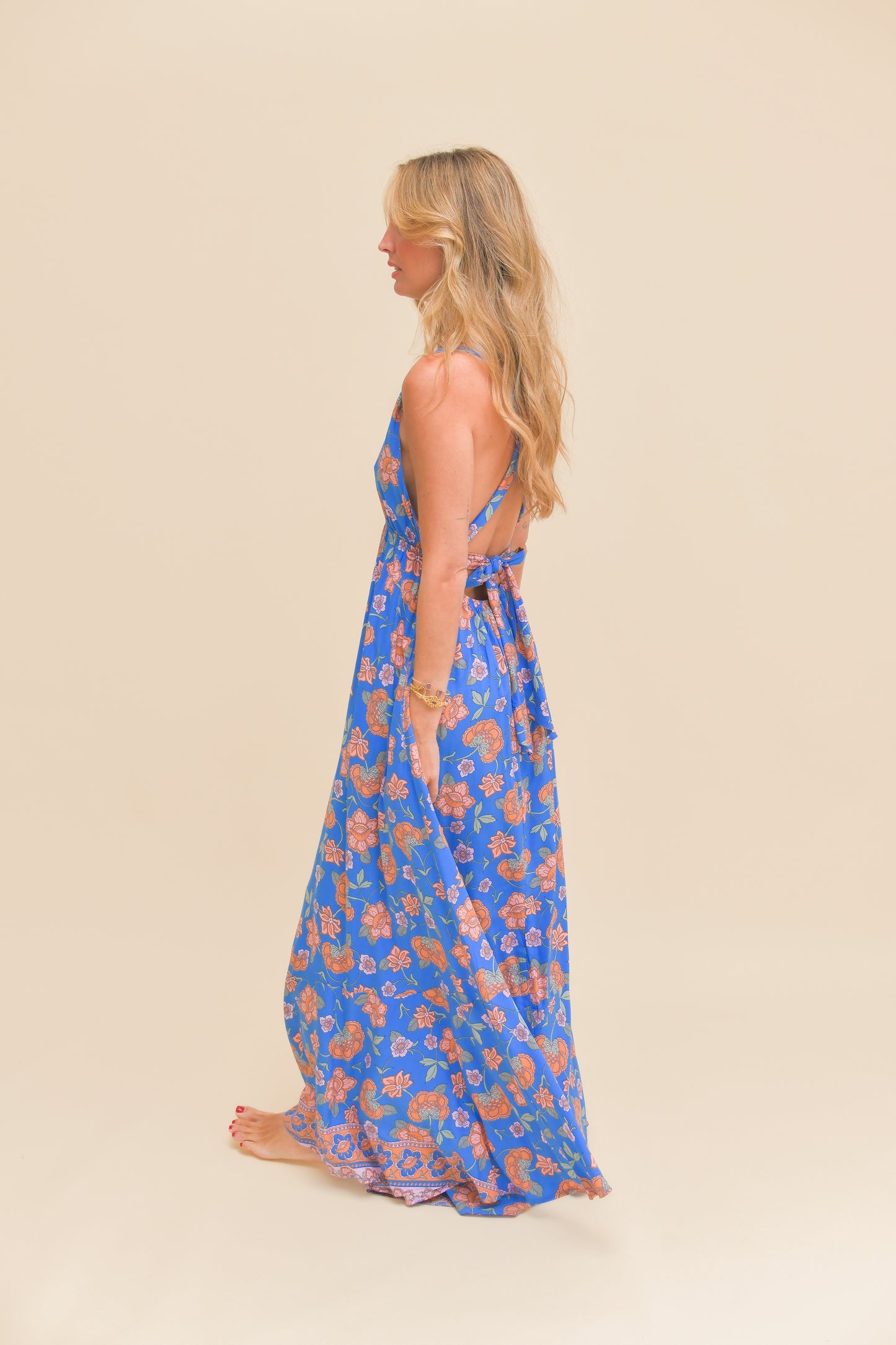SUNSEEKER PRINT PEARL MAXI DRESS